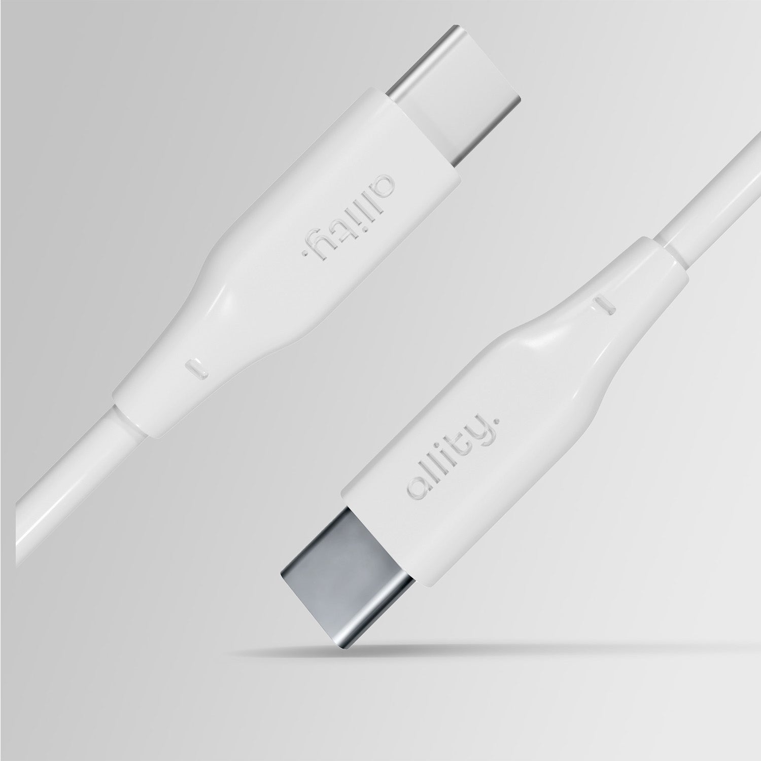 Καλώδιο Allity AUC-02 USB-c - USB-c 1,0 m 60W λευκό