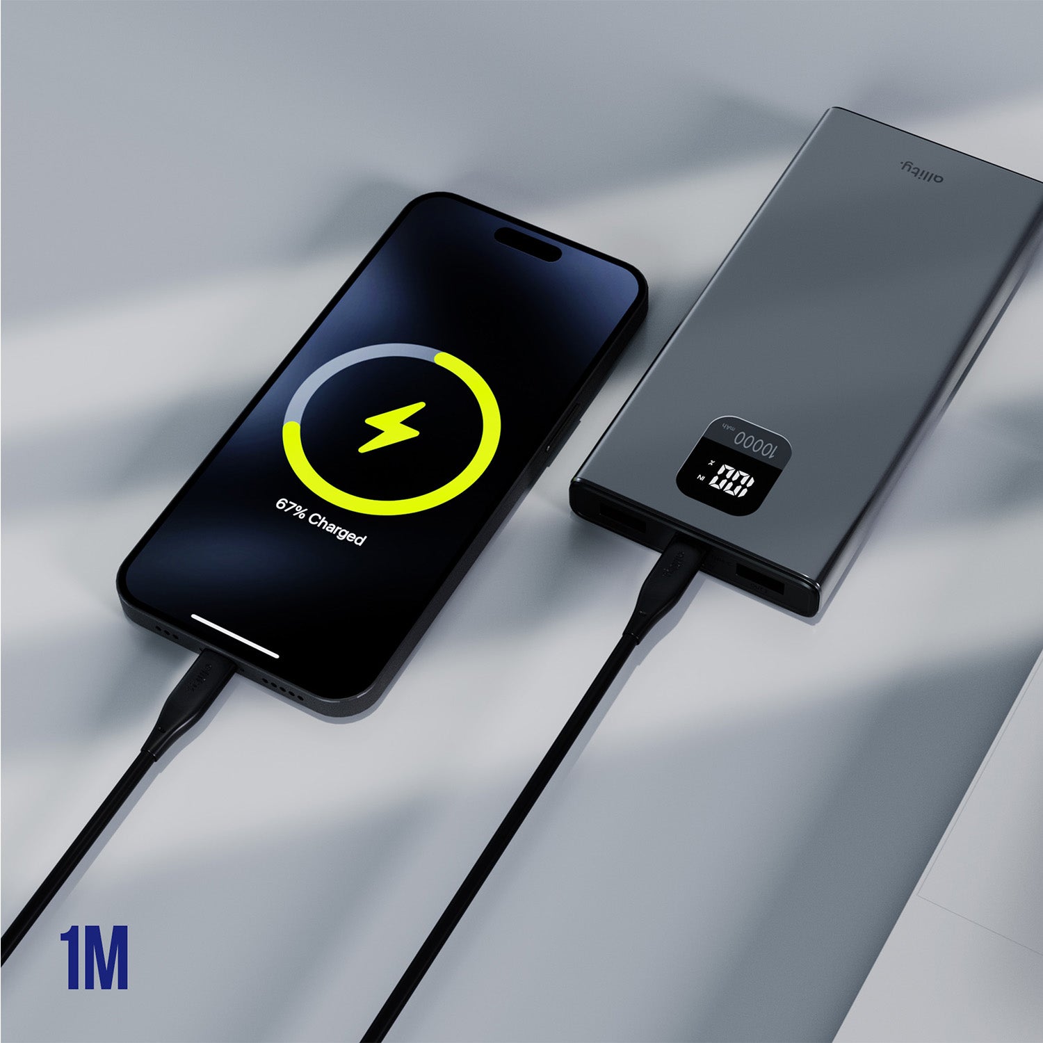 Καλώδιο Allity AUC-02 USB-c - USB-c 1,0 m 60W μαύρο