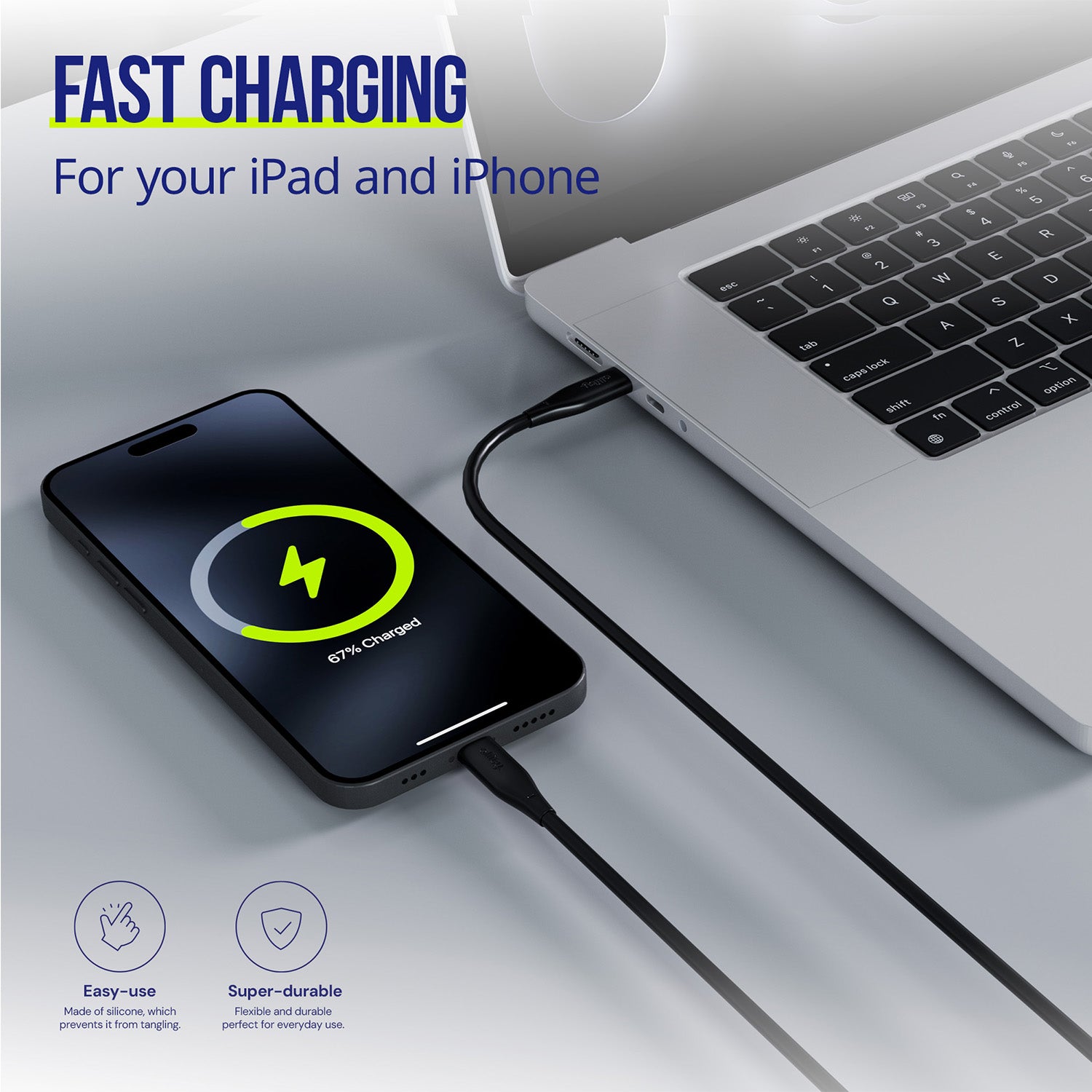 Καλώδιο Allity AUC-02 USB-c - USB-c 1,0 m 60W μαύρο