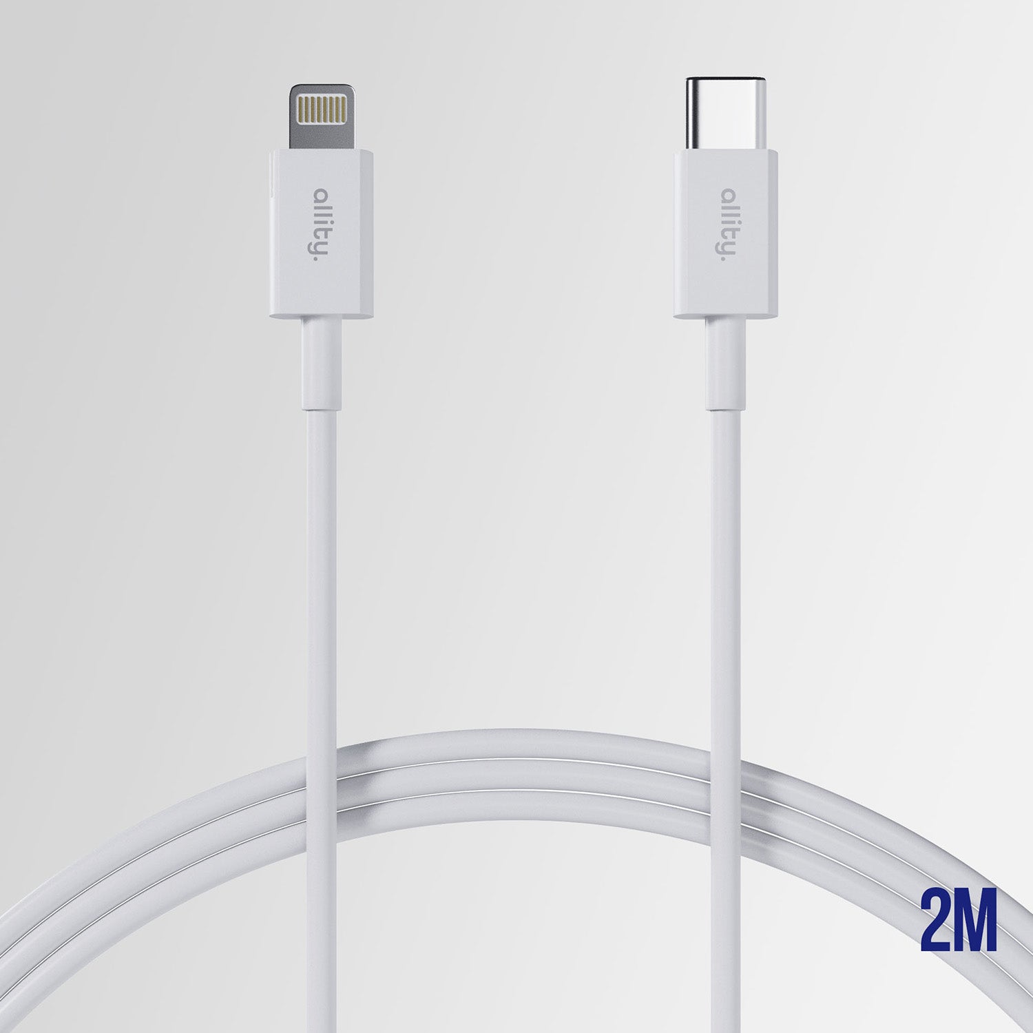 Καλώδιο Allity AUC-03 USB-C - lightning 2,0 m 27W λευκό