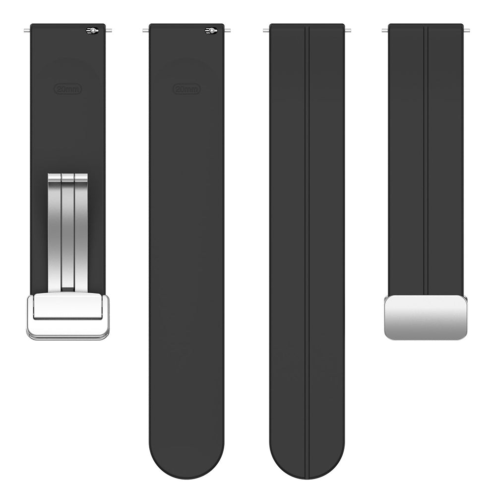 Techsuit - Watchband 20mm (W011) - Samsung Galaxy Watch 4/5/Active 2, Huawei Watch GT 3 (42mm)/GT 3 Pro (43mm) - Black