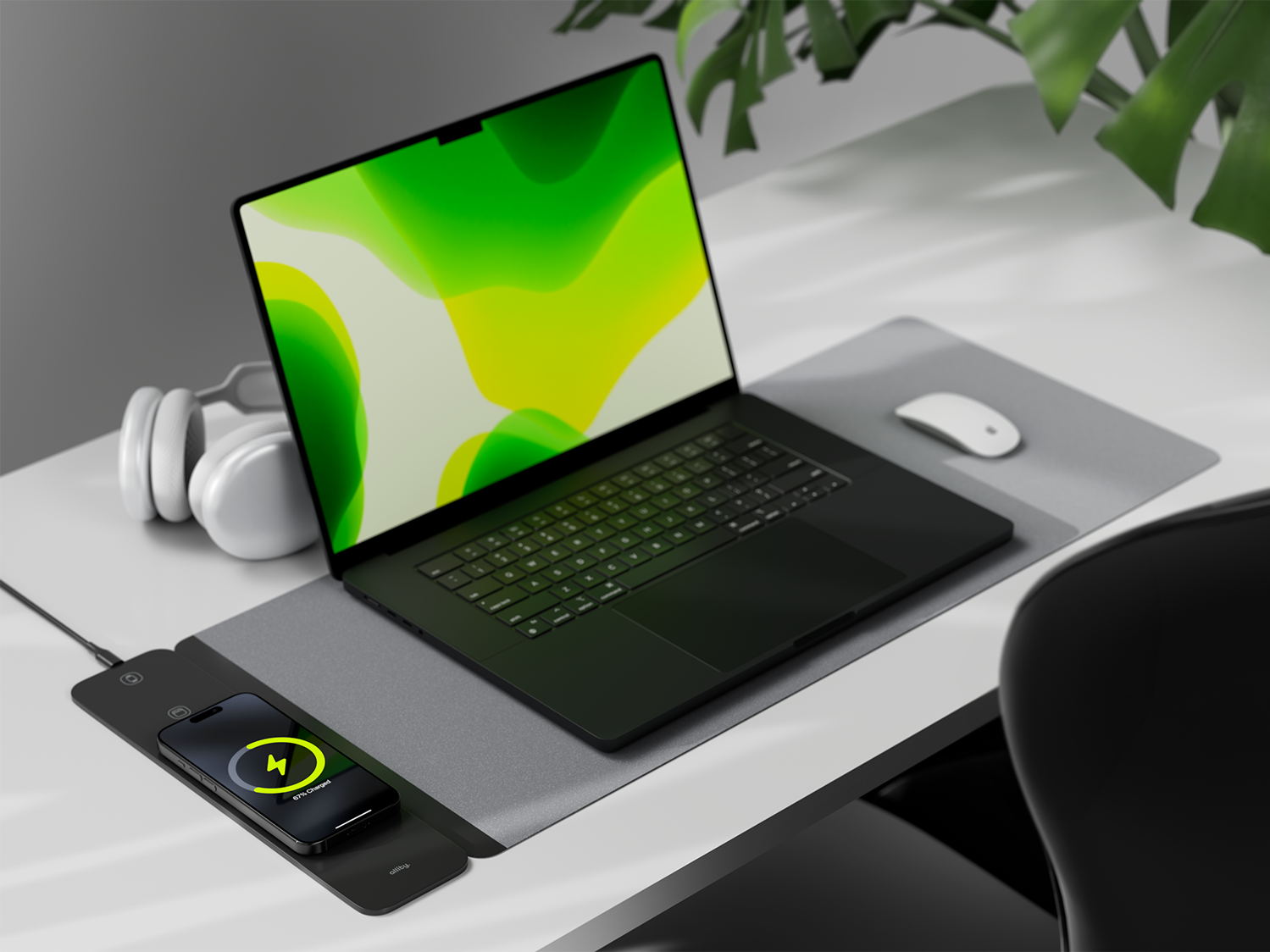 Βάση laptop Allity με αποσπώμενο ασύρματο φορτιστή 3 σε 1 15W ALP-100