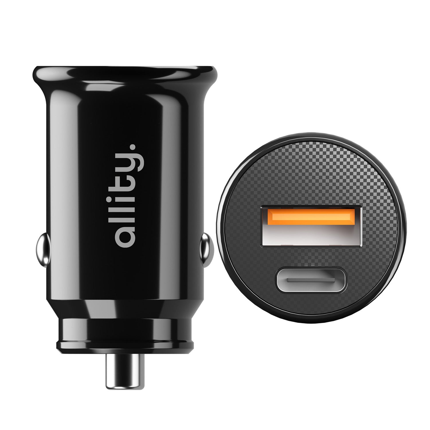 Φορτιστής αυτοκινήτου Allity ACC-100-30WAC 1x USB-c 1x USB-a 30W μαύρος