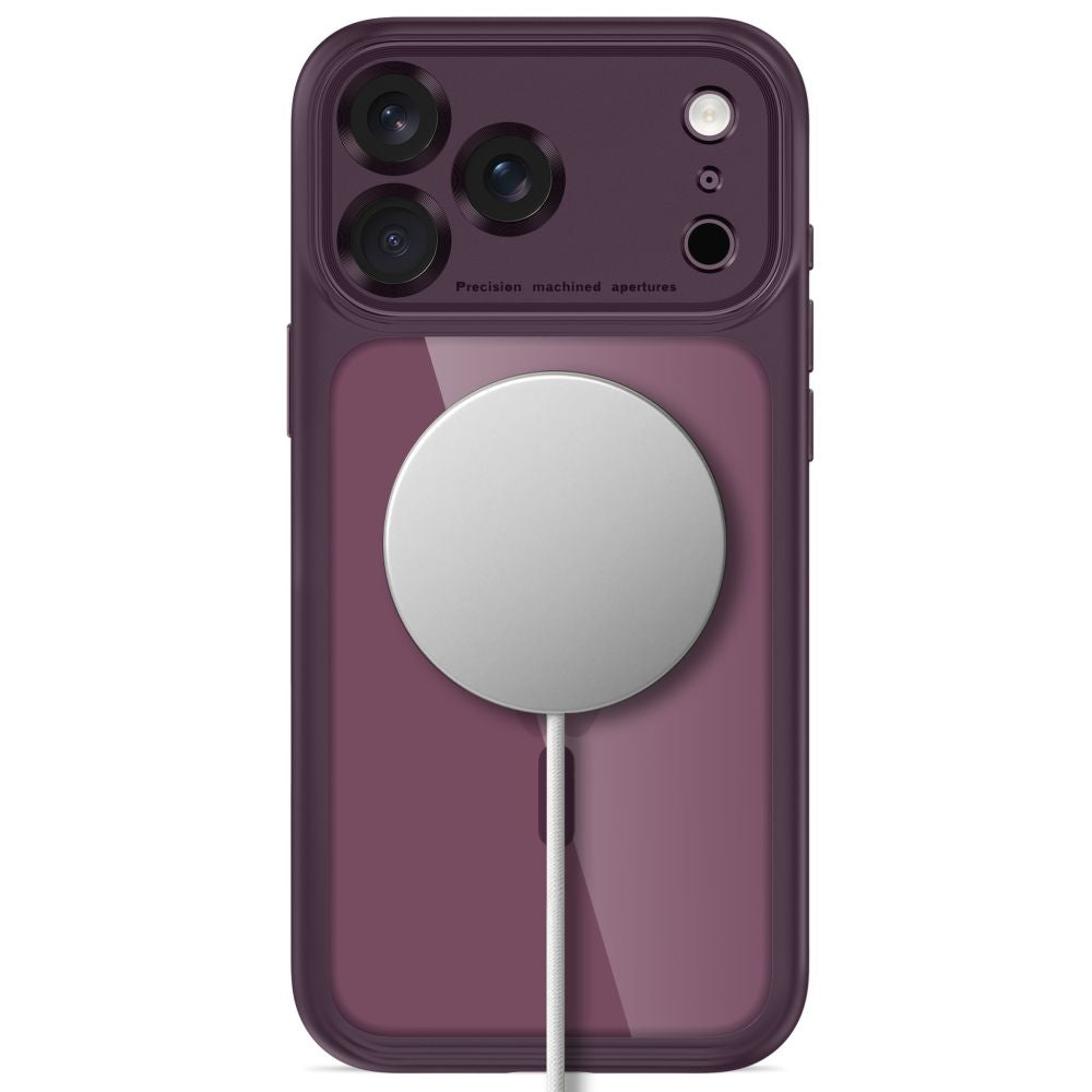 Θήκη Tech-Protect MAGPEAK MagSafe CC iPhone 17 PRO MAX / 18 PRO MAX Burgundy/Διάφανο - iPhone 17 Pro Max