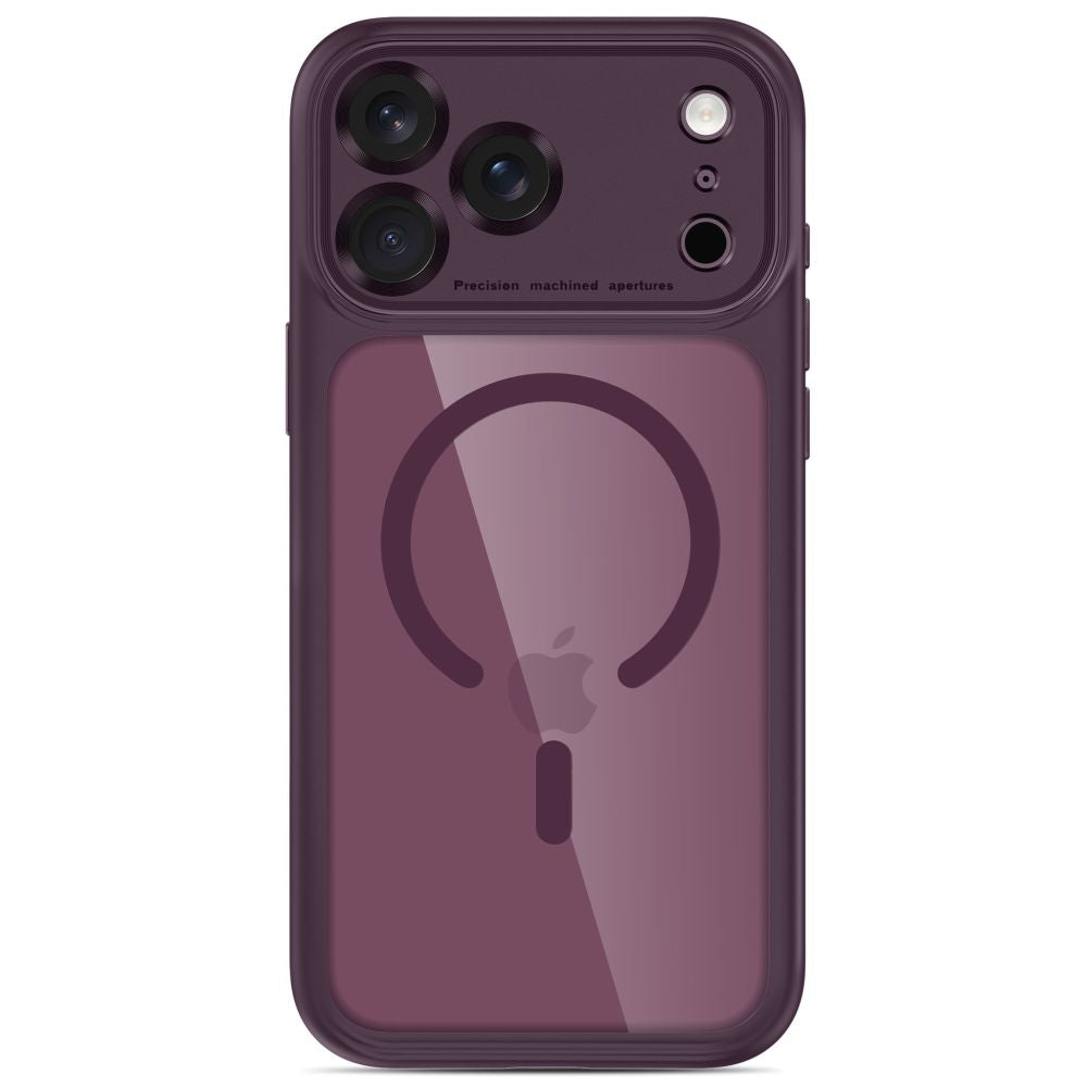 Θήκη Tech-Protect MAGPEAK MagSafe CC iPhone 17 PRO MAX / 18 PRO MAX Burgundy/Διάφανο - iPhone 17 Pro Max