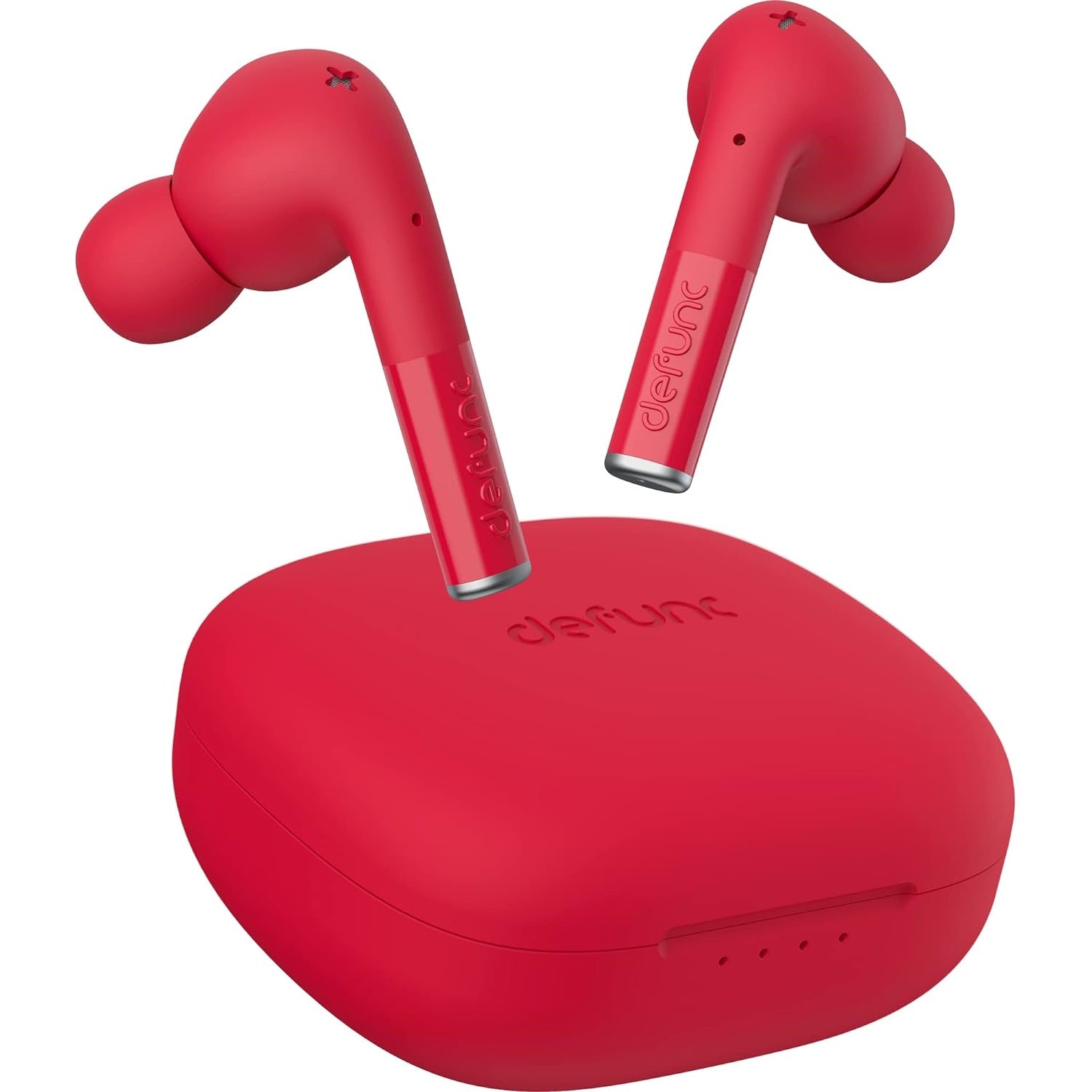 Defunc TRUE ENTERTAINMENT Bluetooth 5.2 Ασύρματα True Wireless Ακουστικά με θήκη (κόκκινο)