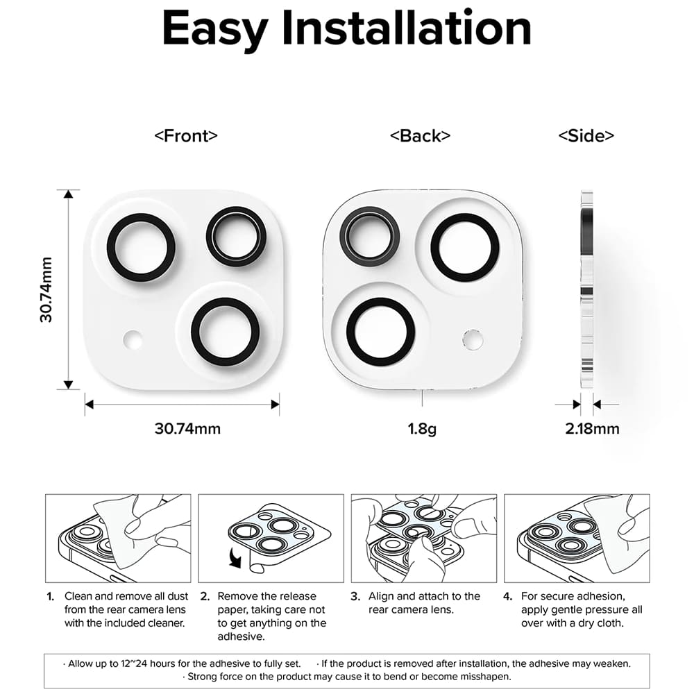 Ringke - Camera Protector Glass (2 pack) - iPhone 15 / iPhone 15 Plus - Clear
