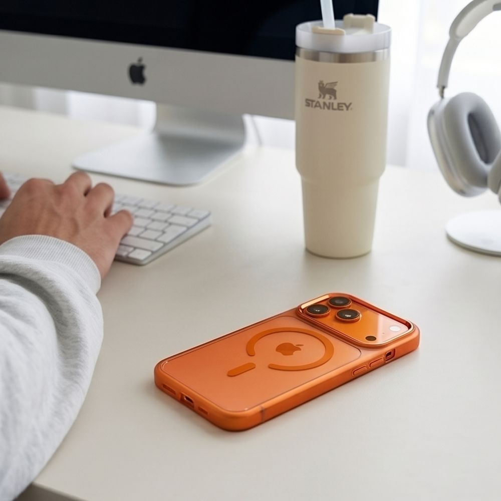 Θήκη Tech-Protect MAGMAT MagSafe CC iPhone 17 PRO / 18 PRO Cosmic Orange/Διάφανο - iPhone 17 Pro