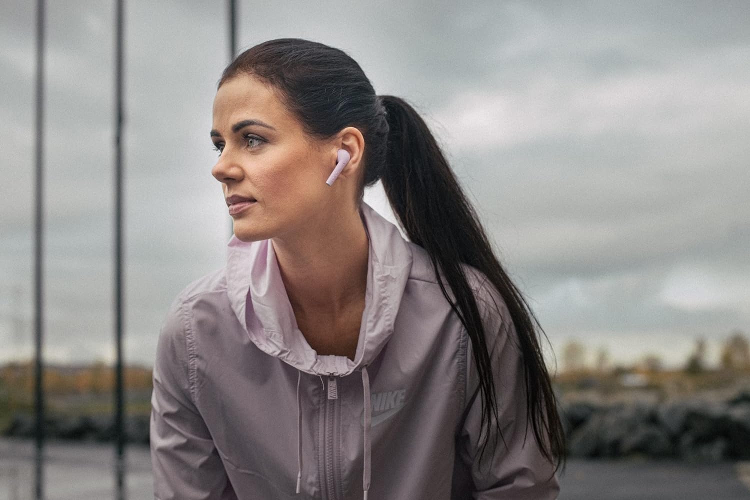 Defunc TRUE SPORT Bluetooth 5.2 Ασύρματα Αθλητικά True Wireless Ακουστικά με θήκη (ασημί)