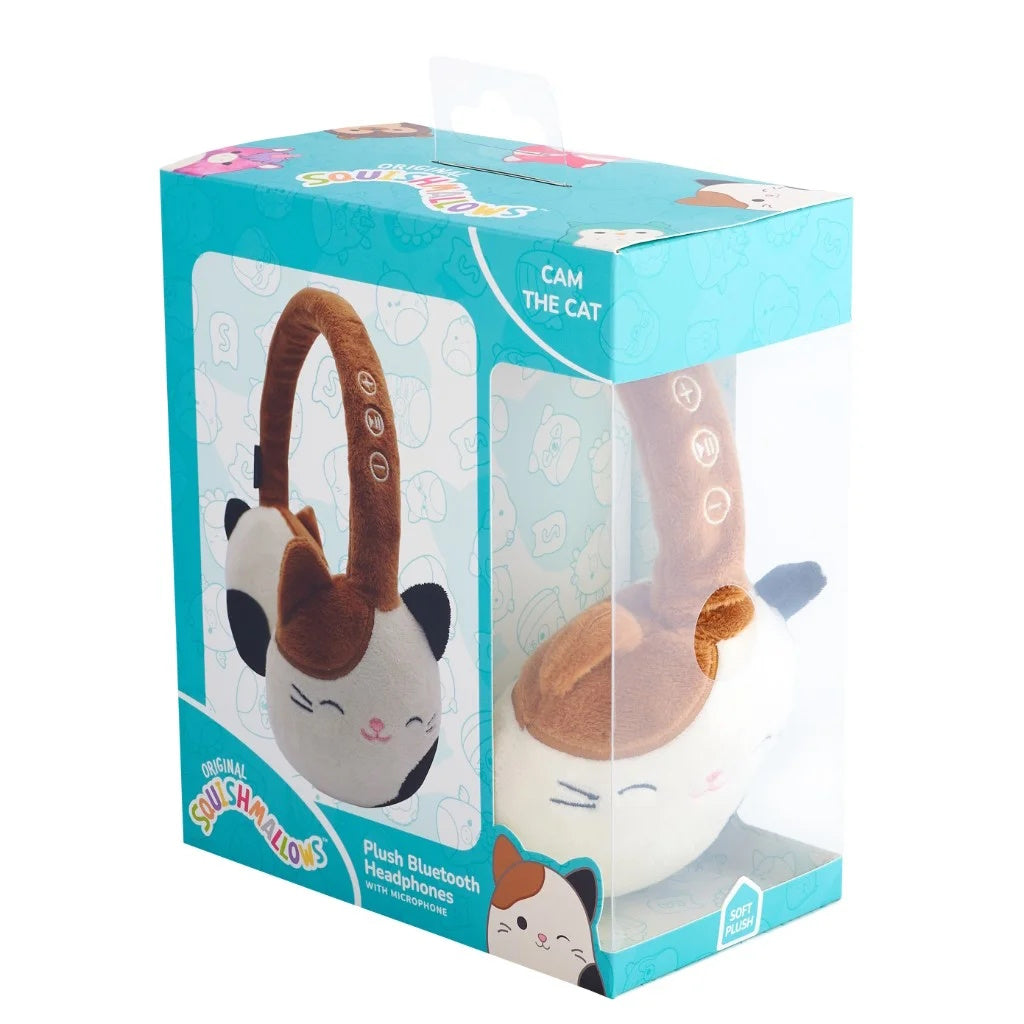 Lazerbuilt Squishmallows Cam the Cat – Λούτρινα Ασύρματα Παιδικά Ακουστικά με Μικρόφωνο