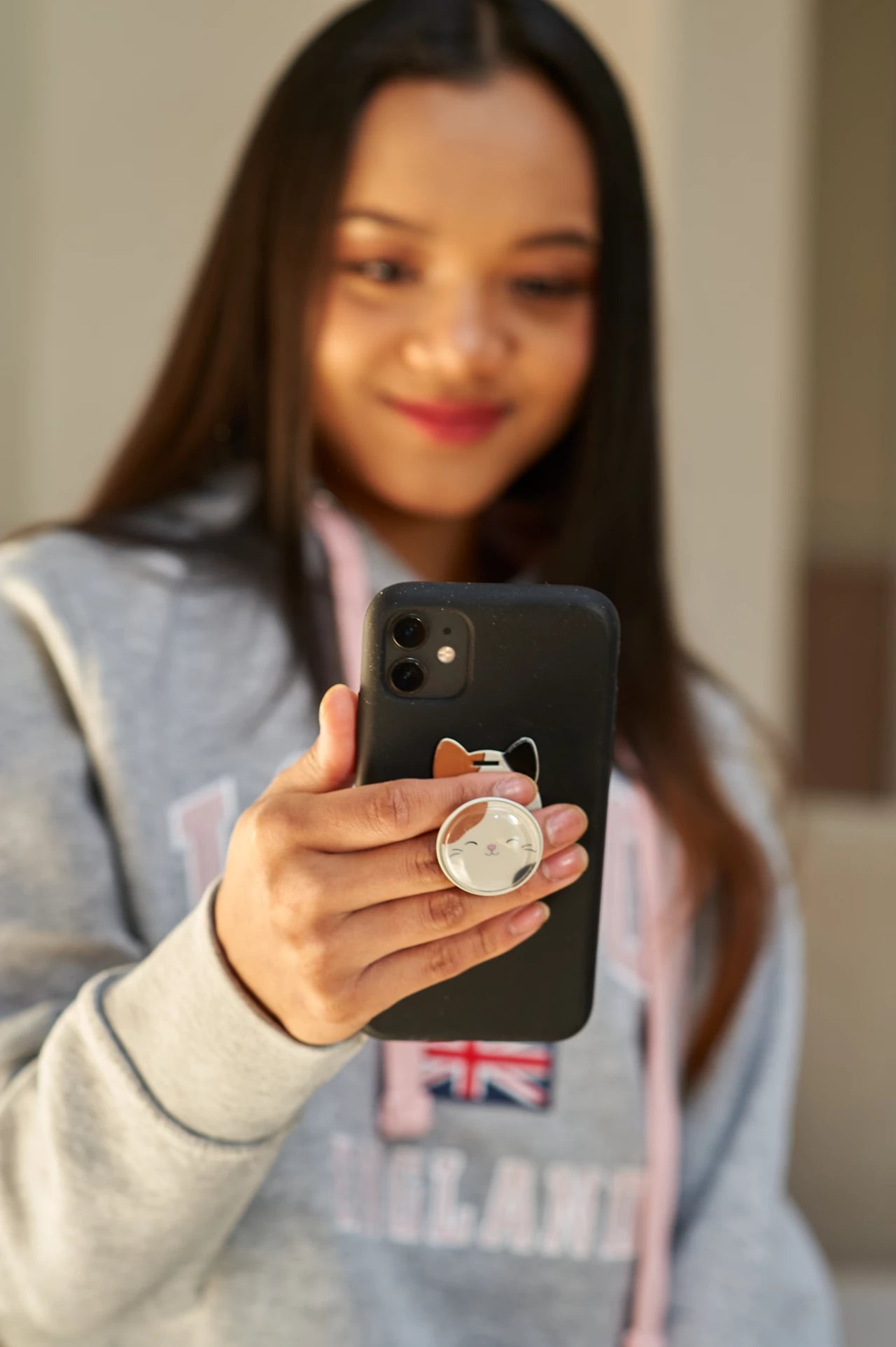 Lazerbuilt Squishmallows Cam the Cat – Universal Phone Grip & Βάση Στήριξης