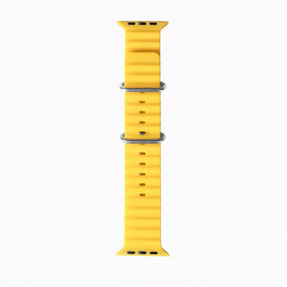 Techsuit - Watchband (W038) - Apple Watch 1/2/3/4/5/6/7/8/9/10/11/SE/SE 2/SE 3/Ultra/Ultra 2/Ultra 3 (42/44/45/46/49mm) - Yellow