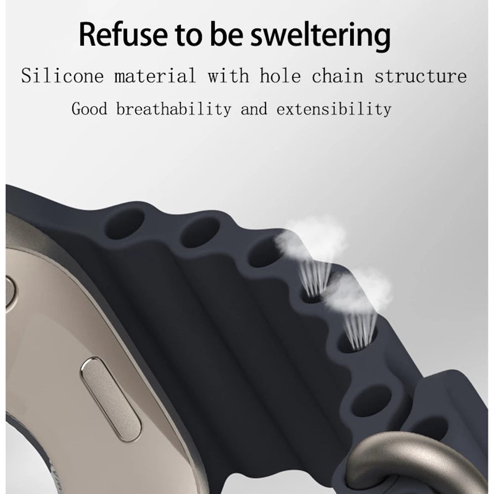 Techsuit - Watchband (W038) - Apple Watch 1/2/3/4/5/6/7/8/9/10/11/SE/SE 2/SE 3 (38/40/41/42mm) - Orange