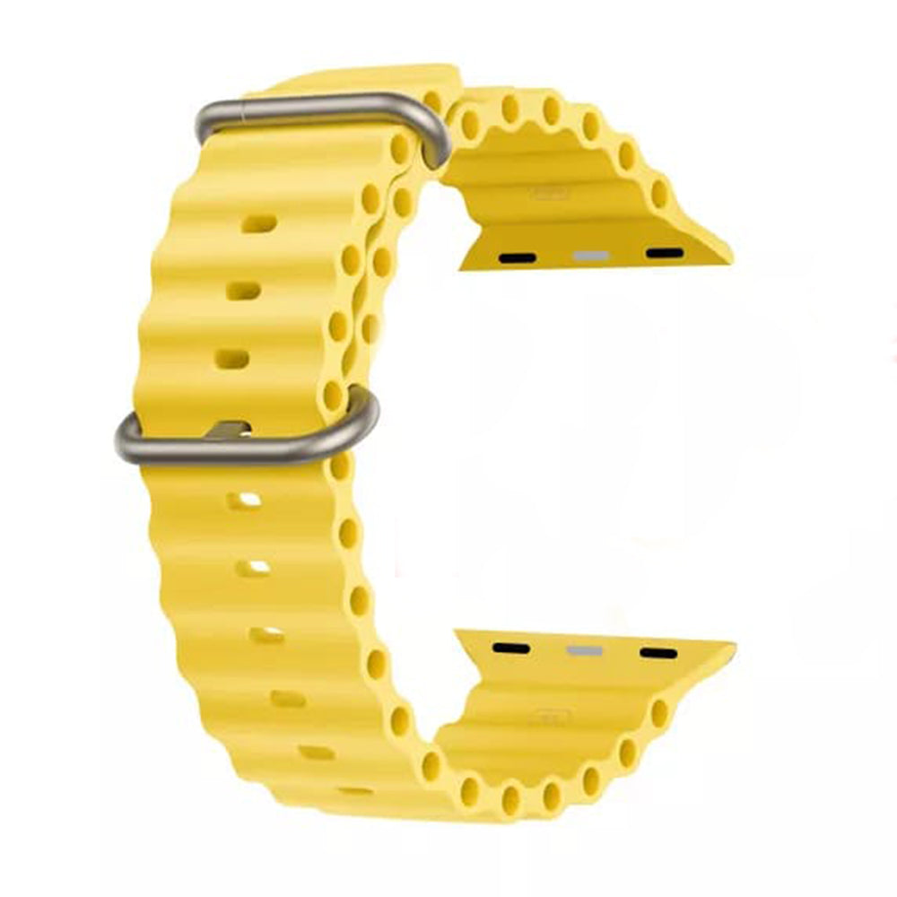 Techsuit - Watchband (W038) - Apple Watch 1/2/3/4/5/6/7/8/9/10/11/SE/SE 2/SE 3 (38/40/41/42mm) - Yellow