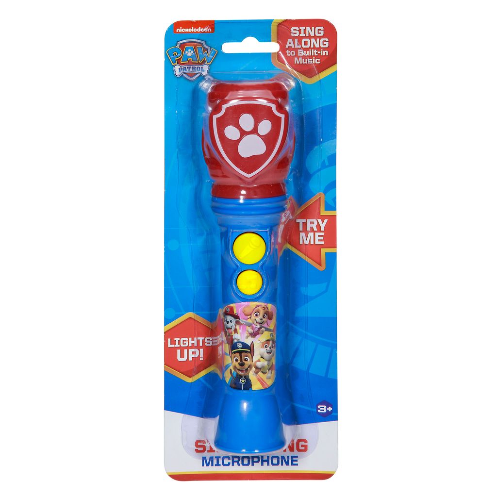 eKids Paw Patrol Ασύρματο Μικρόφωνο Karaoke για παιδιά με ενσωματωμένη μουσική, φωτισμό, Sound Effects (PW-070) (Κόκκινο/Μπλε/Κίτρινο)