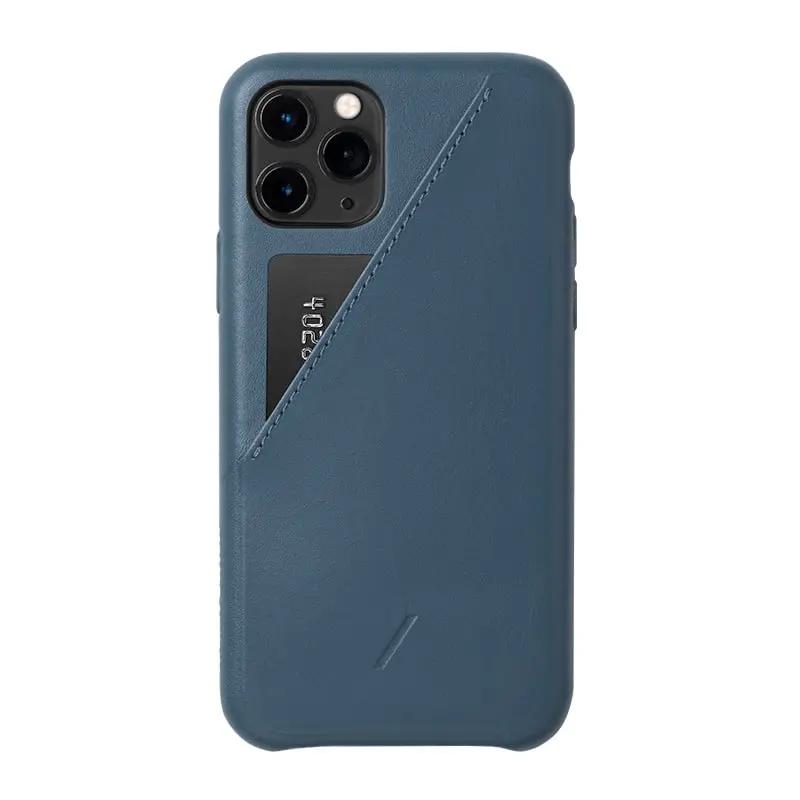 Native Union Clic Card Δερμάτινη Θήκη προστασίας για Apple iPhone 11 Pro με υποδοχή για κάρτες – μπλε – PhoneBazaar