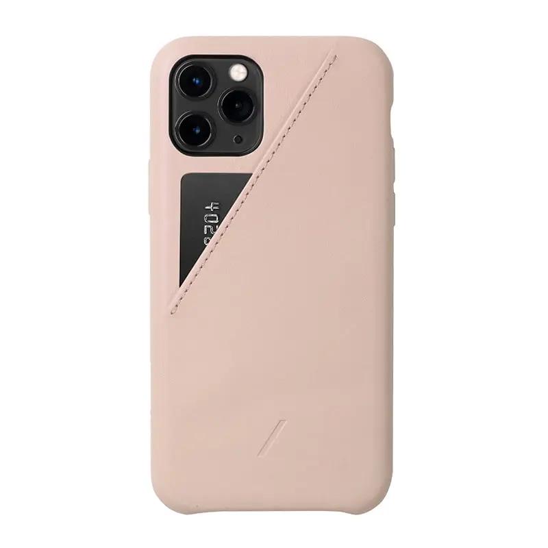 Native Union Clic Card Δερμάτινη Θήκη προστασίας για Apple iPhone 11 Pro με υποδοχή για κάρτες – ροζ – PhoneBazaar