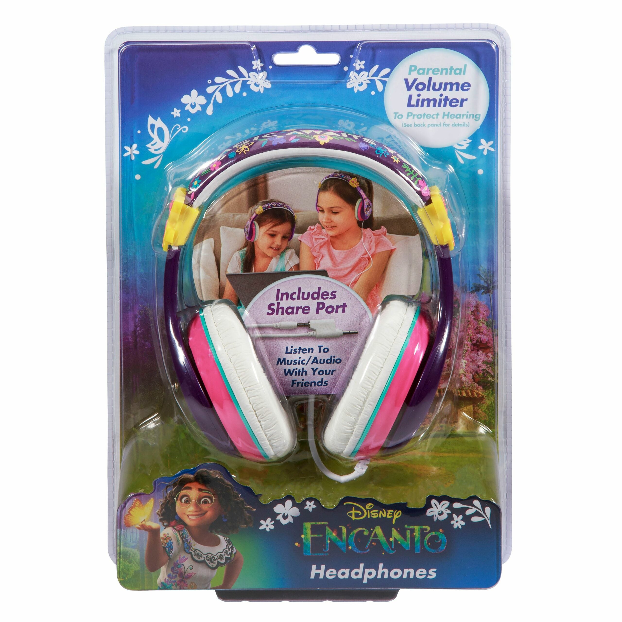 eKids Encanto Ενσύρματα Ακουστικά με ασφαλή μέγιστη ένταση ήχου για παιδιά και εφήβους (EN-140) (Μωβ/Λευκό/Ροζ)
