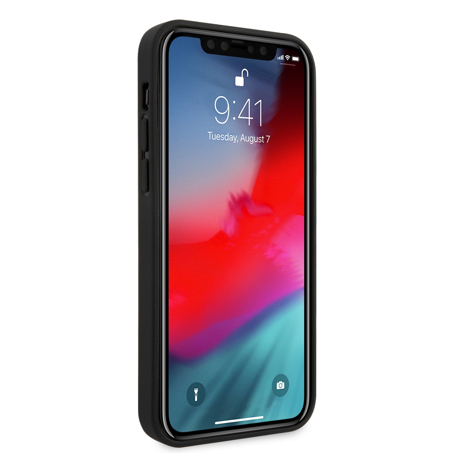 Ferrari "Off Track" Hard Leather Case with Embossed Stripes Θήκη προστασίας από γνήσιο δέρμα – iPhone 12 Pro Max (Μαύρη/Leather/3D Logo)