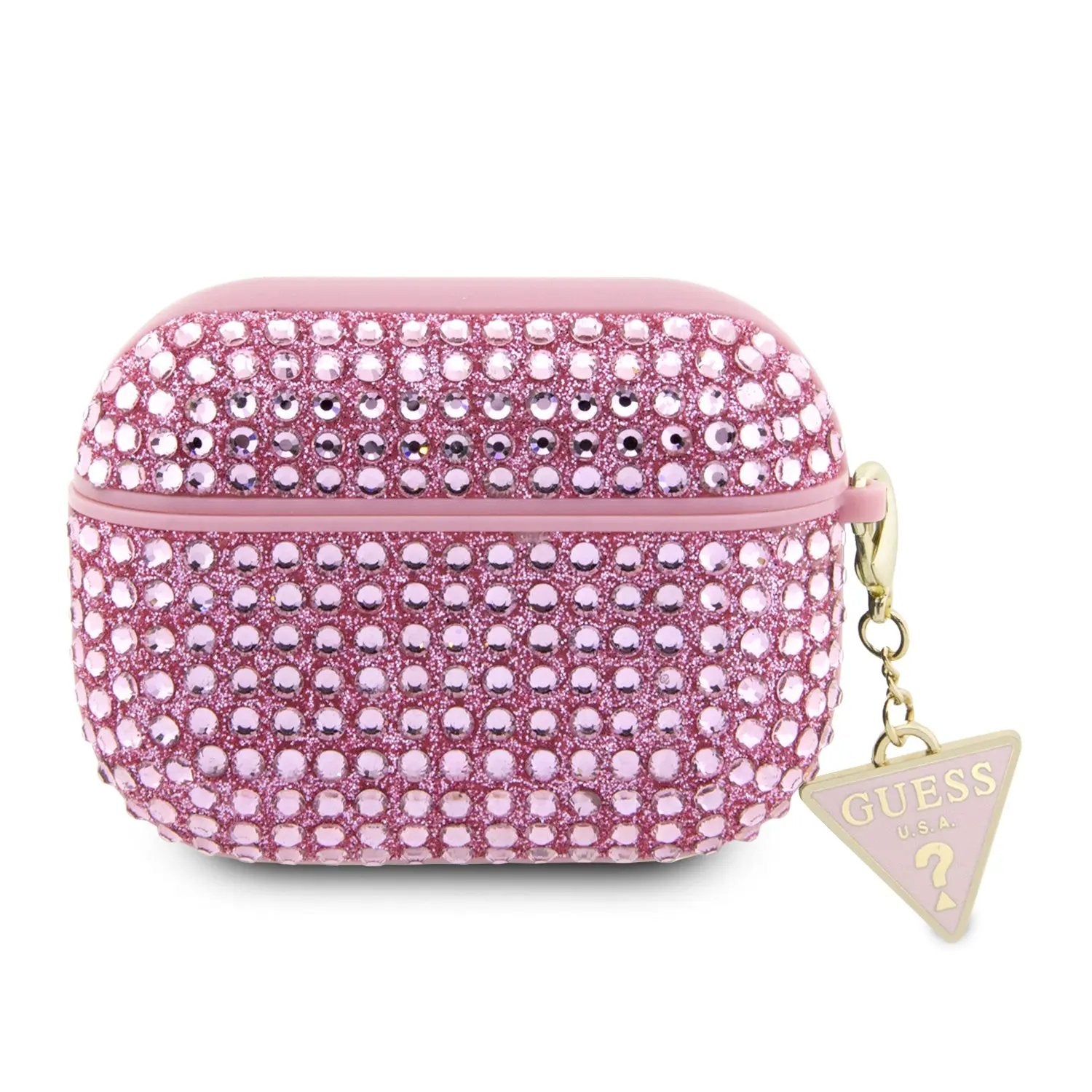 Guess Triangle Charm Θήκη Προστασίας Απο Σιλικόνη Για Apple Airpods Pro Με Κρεμαστο Στολιδι (ροζ) – PhoneBazaar