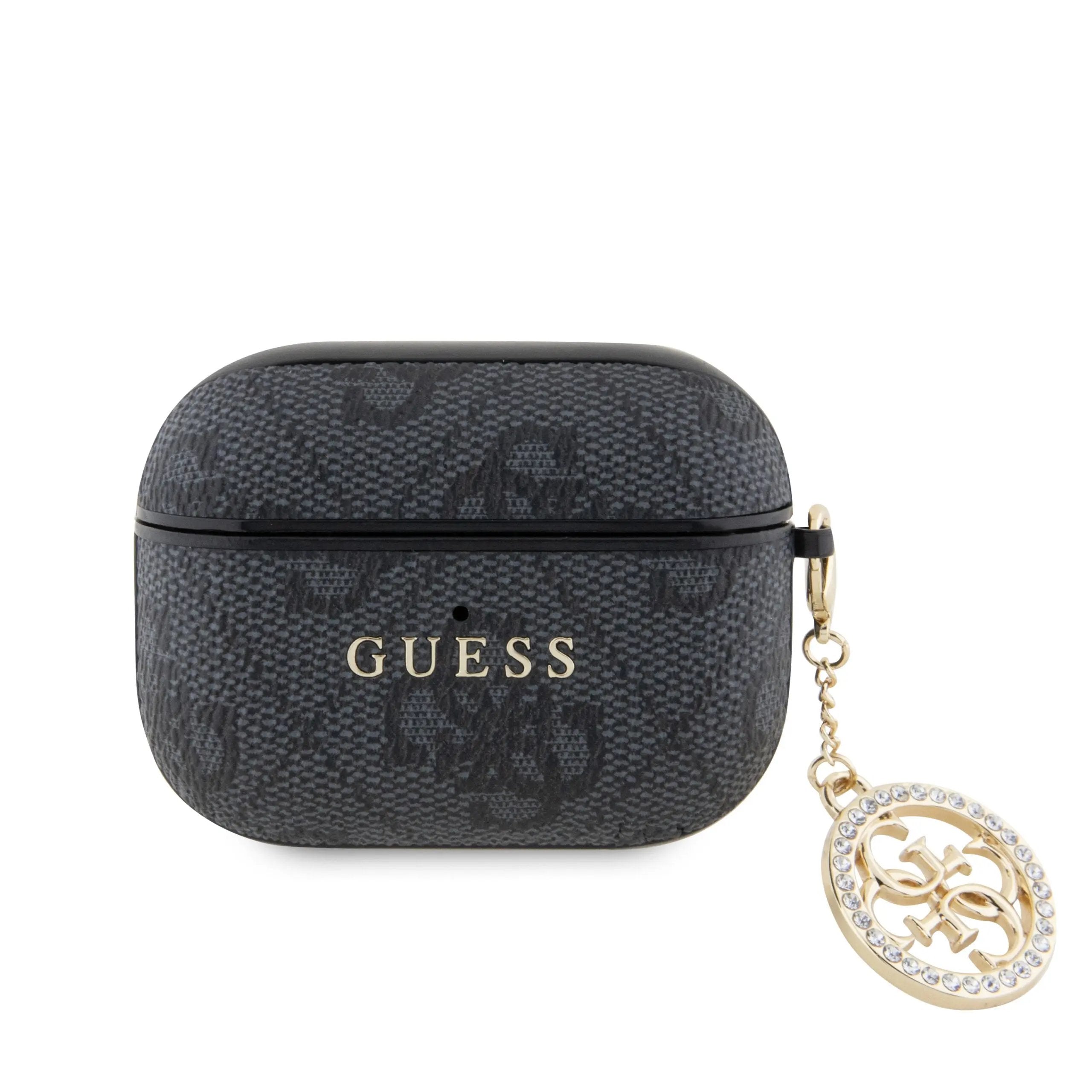 Guess "4g Strass Logo Collection" Case Θήκη Προστασίας Απο Σιλικόνη – Airpods Pro (black – Guapp4e4cdk) – PhoneBazaar