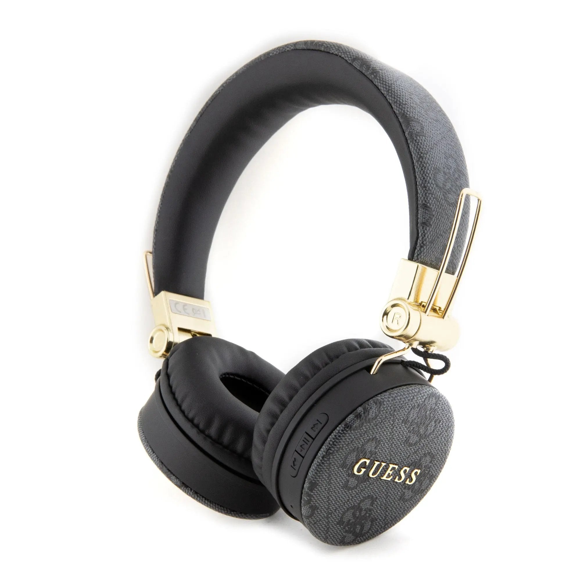 Guess "4G Logo" Over Ear Bluetooth Headphones Ακουστικά Over Ear από δερματίνη με μεταλλικό Logo (Black – GUBH704GEMK) – PhoneBazaar