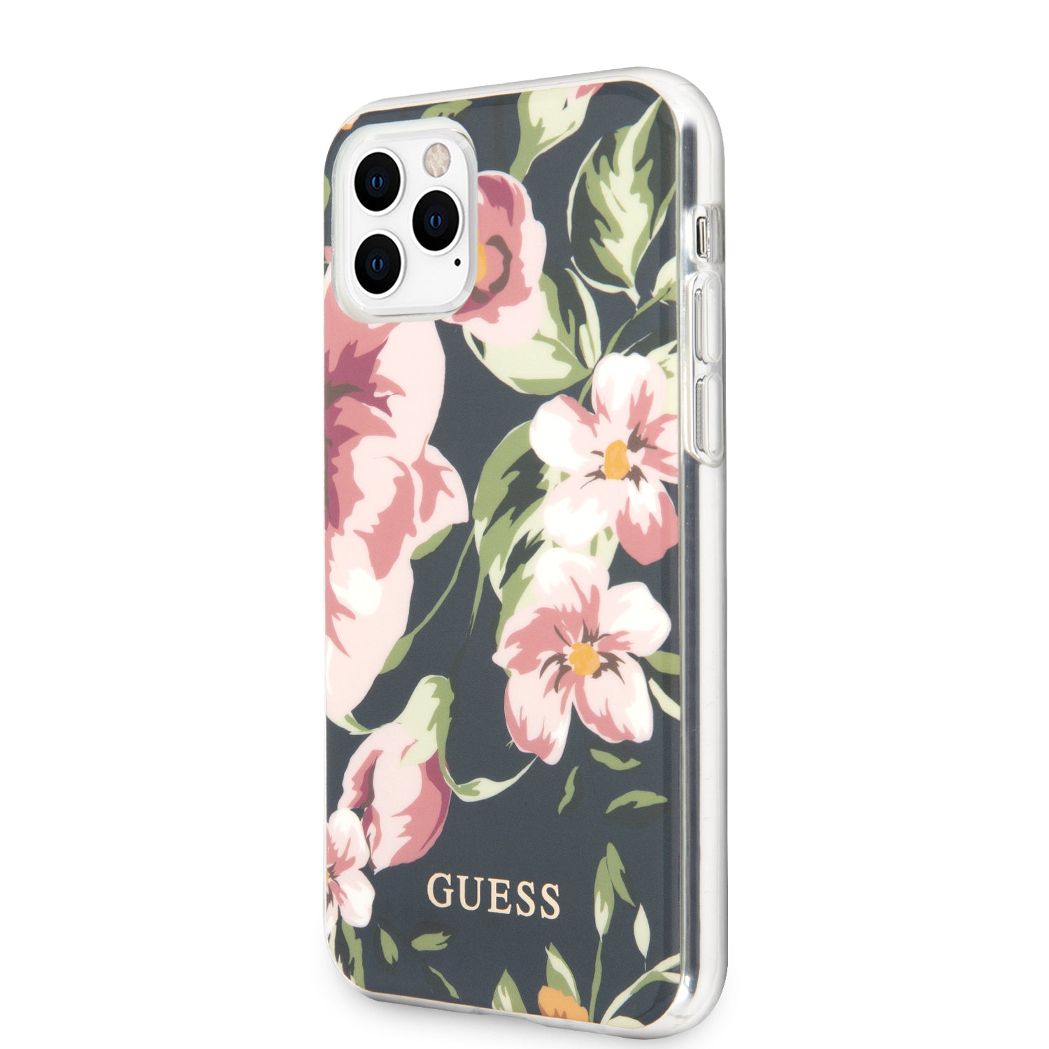 Guess "Flower Collection" Θήκη προστασίας από σιλικόνη – iPhone 11 Pro Max (Navy/Floral)