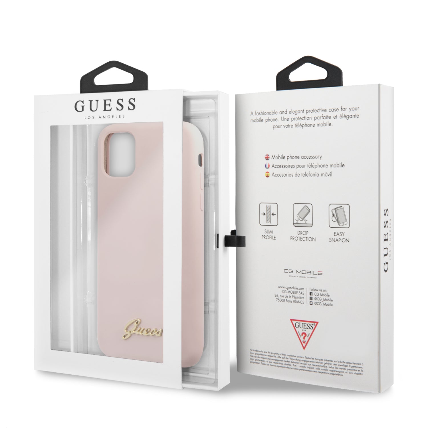 Guess “Vintage Script Gold Logo Collection” Σκληρή Θήκη προστασίας από σιλικόνη – Apple iPhone 11 Pro Max (Light Pink  – GUHCN65LSLMGLP)
