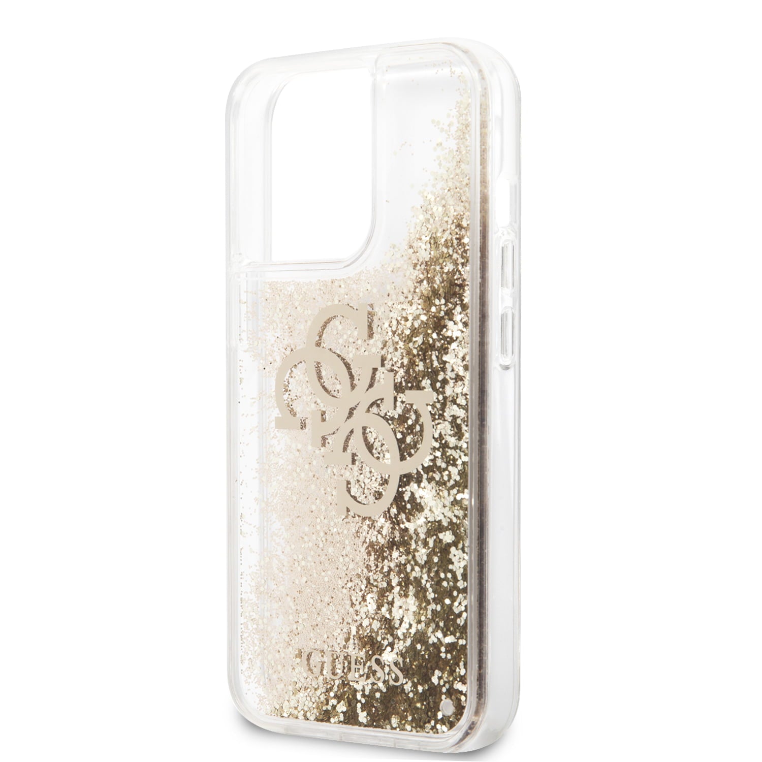 Guess "4G Logo Collection" Θήκη προστασίας – iPhone 13 Pro (Clear/Glitter Gold)