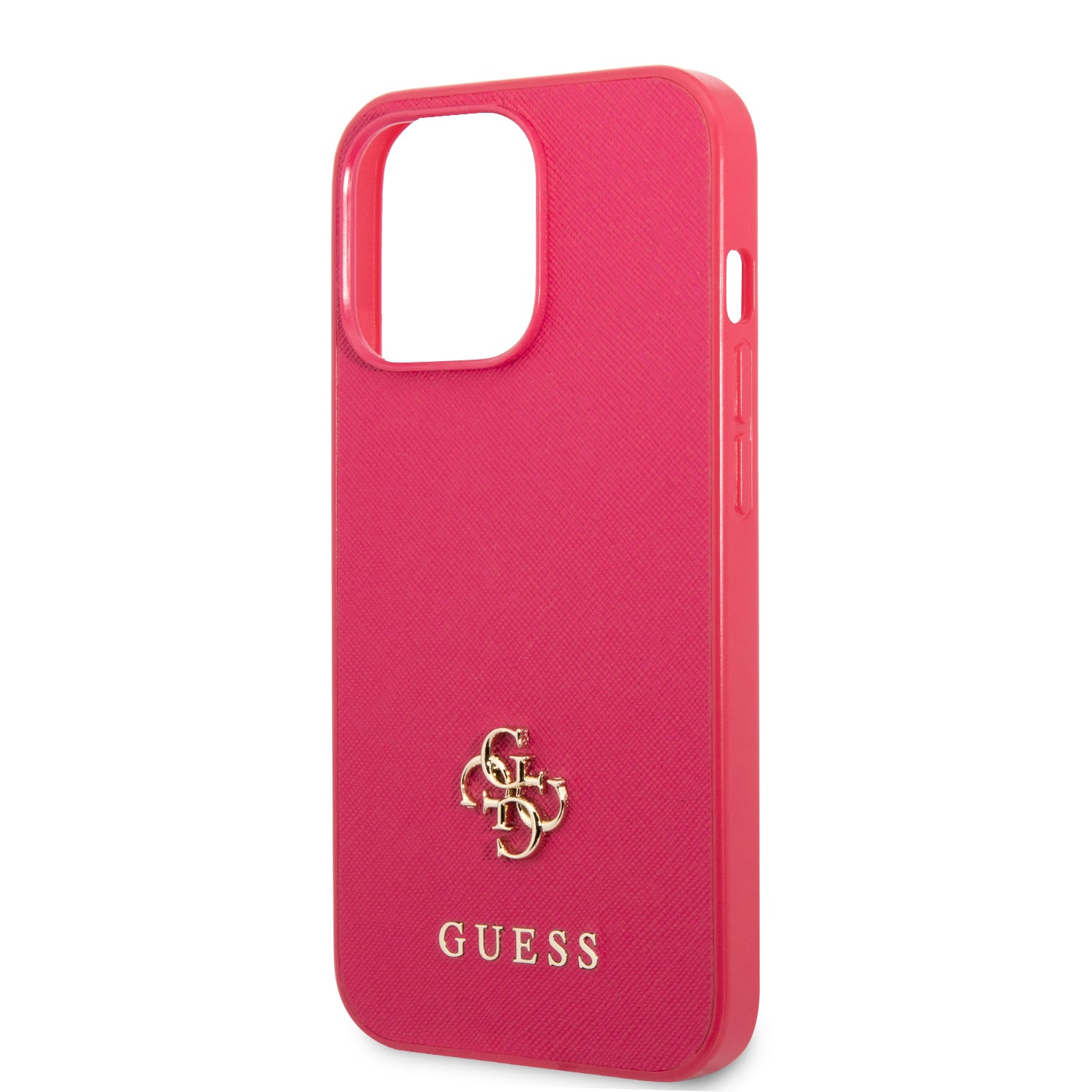 Guess "Small 4G Logo Collection" Hard Case Saffiano Leather Θήκη προστασίας από δερματίνη – iPhone 13 Pro (Ροζ)