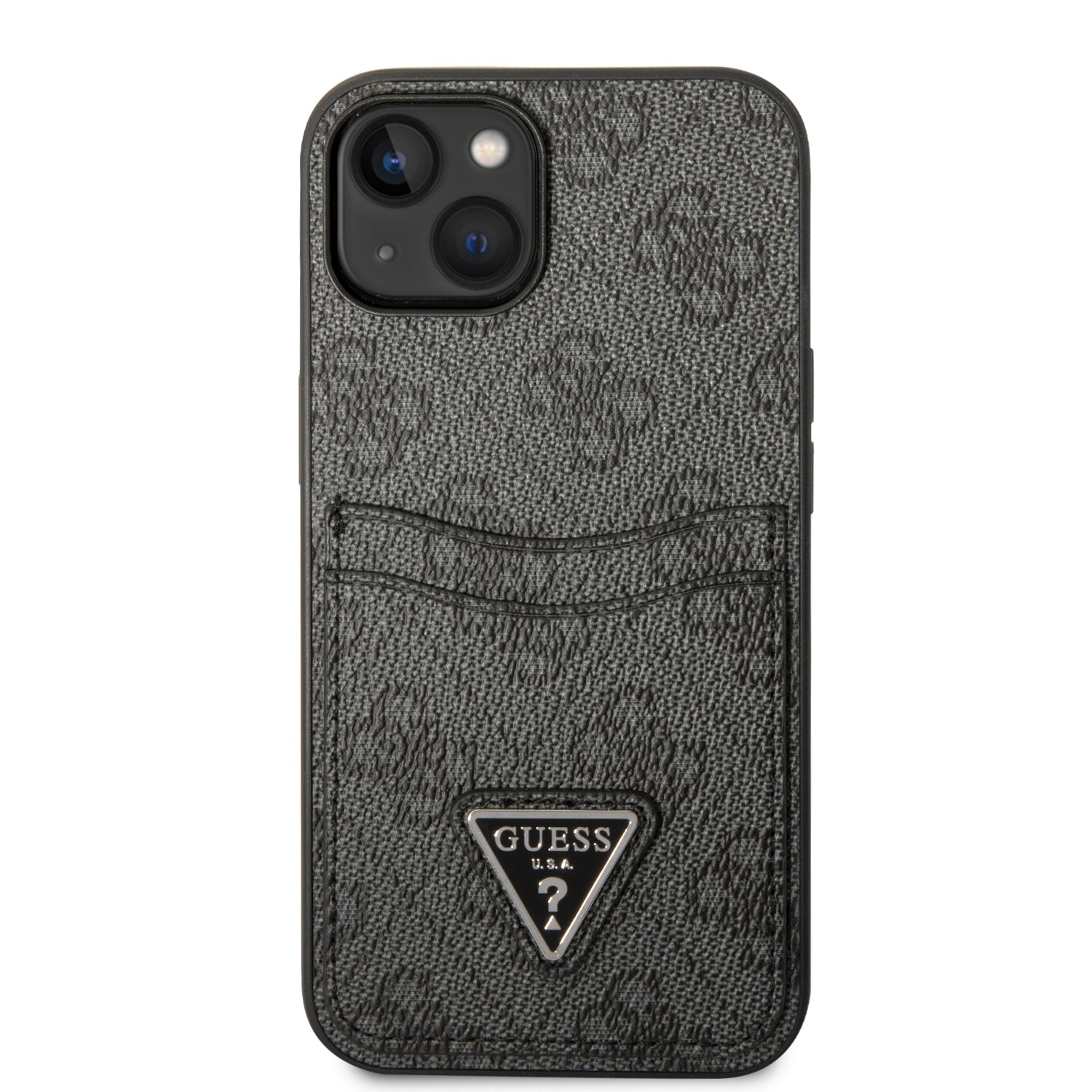 Guess “Triangle Logo Collection” Θήκη προστασίας με υποδοχή για πιστωτικές κάρτες – iPhone 14 Plus (Μαύρο)