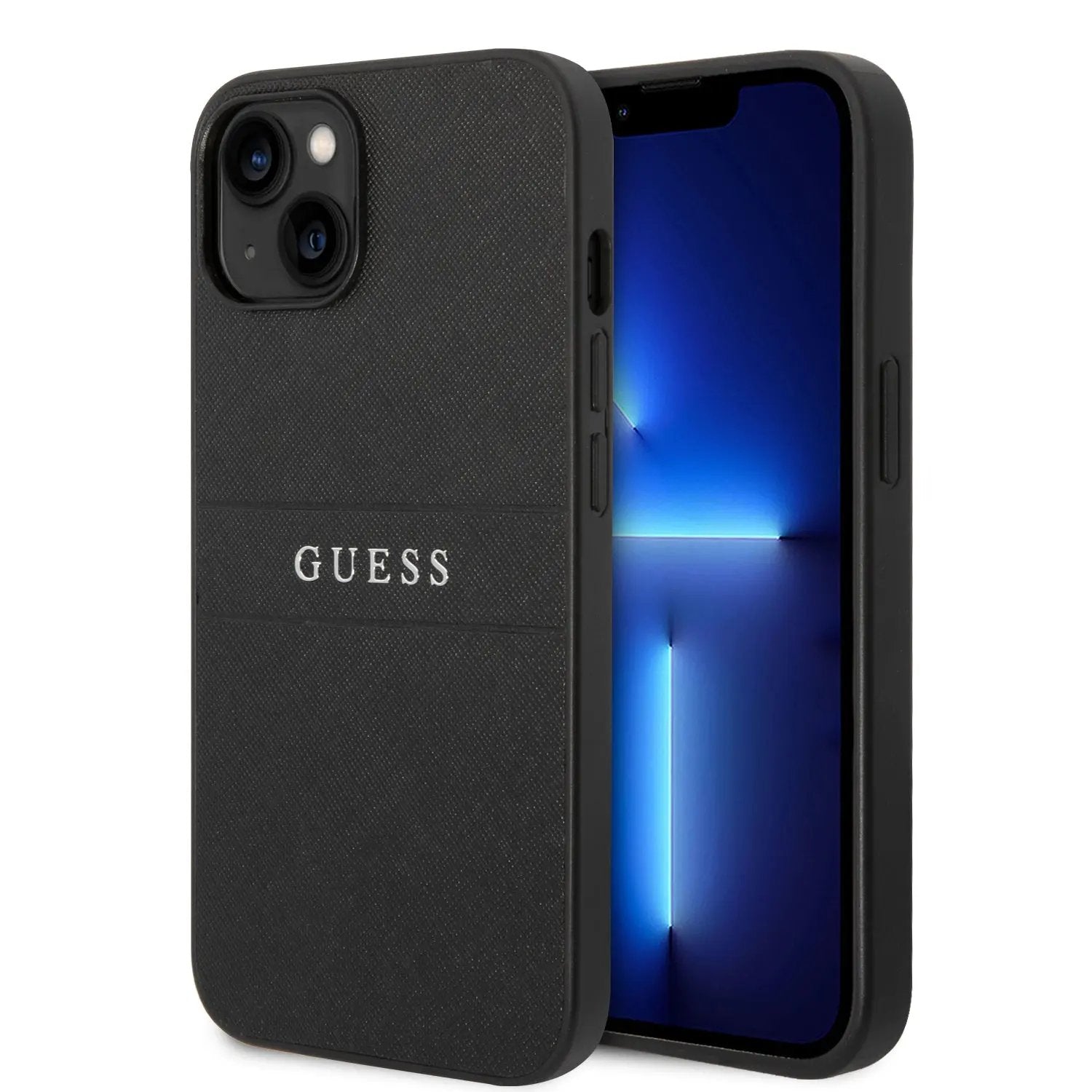 Guess Saffiano Hard Case Θήκη Προστασίας Απο Δερματινη – Iphone 14 (μαυρο) – PhoneBazaar