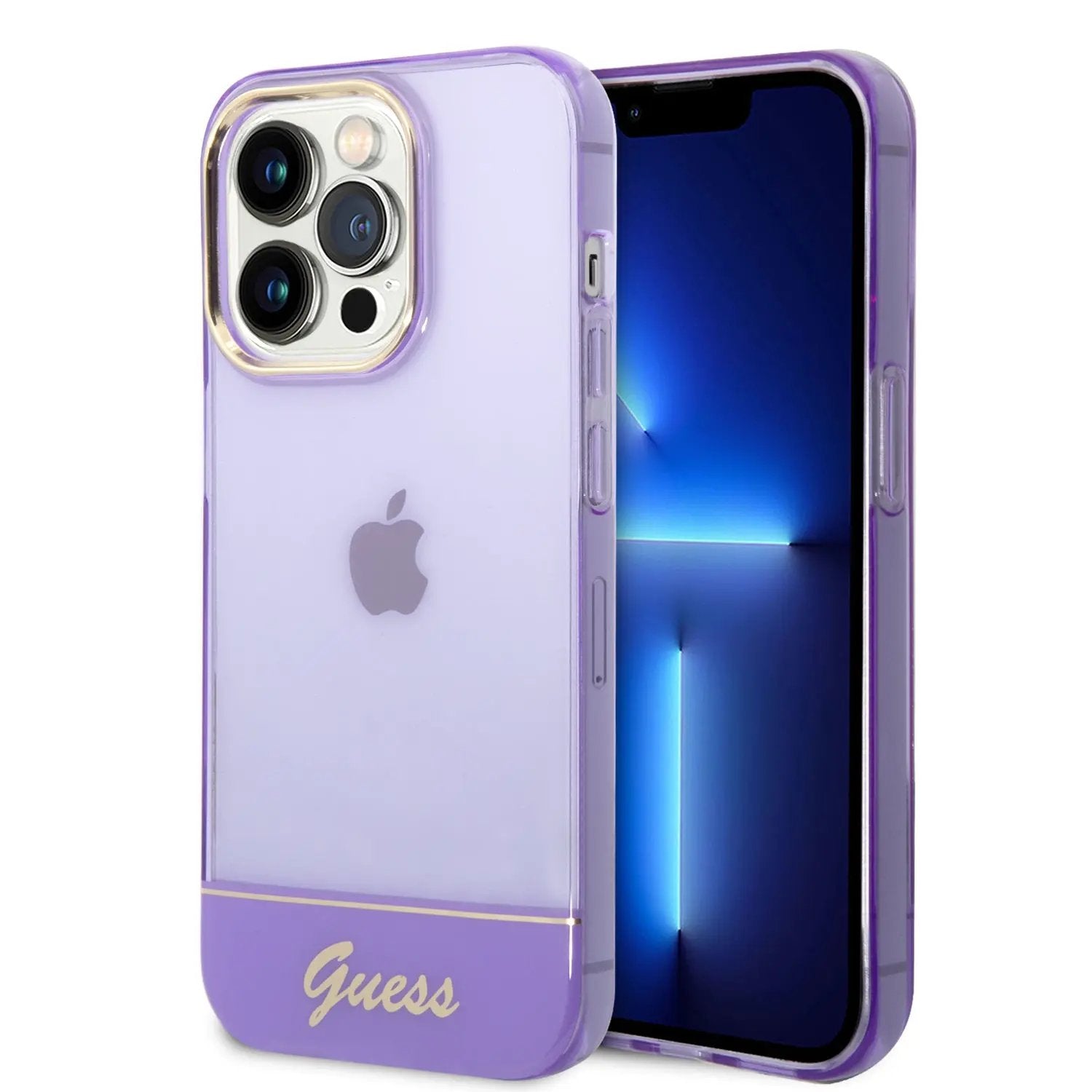 Guess Translucent Hard Case Θήκη προστασίας με διάφανο σχεδιασμό – iPhone 14 Pro Max (purple) – PhoneBazaar