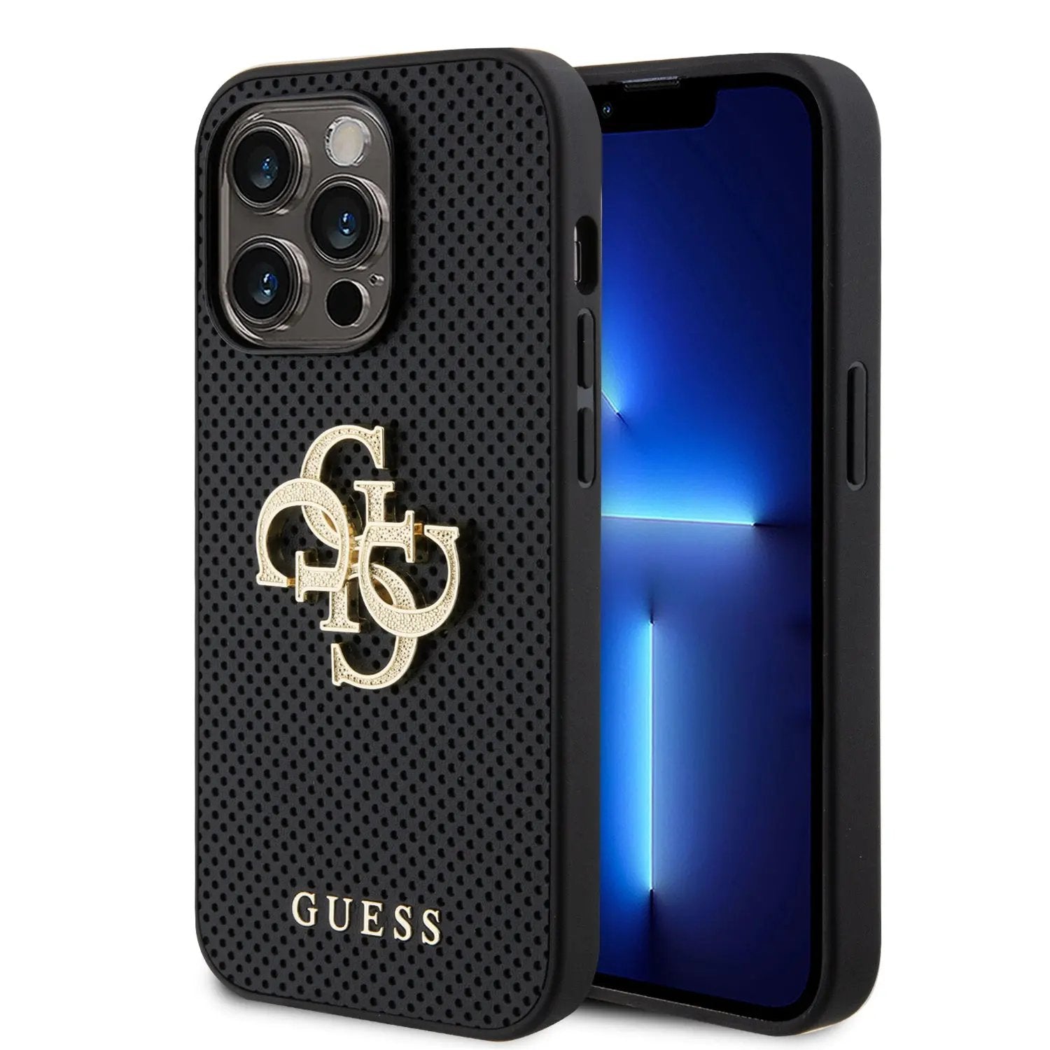 Guess “4g Metal Logo Collection” Perforated Pu Leather Case Θήκη Προστασίας Απο Δερματινη – Iphone 14 Pro Max (μαυρο – Guhcp14xpsp4lgk) – PhoneBazaar