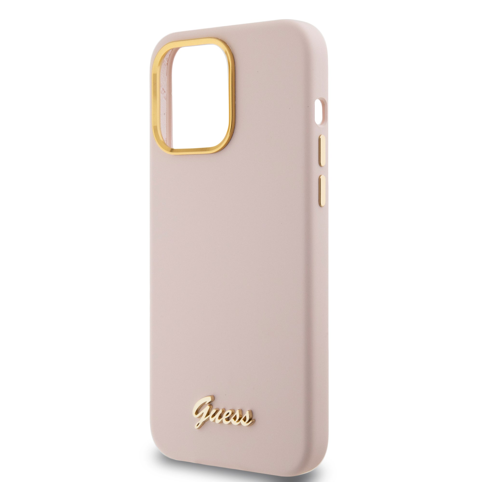Guess “Vintage Script Gold Logo Collection” Σκληρή Θήκη προστασίας από σιλικόνη – Apple iPhone 15 Pro Max (Ροζ  – GUHCP15XSMBSLP)
