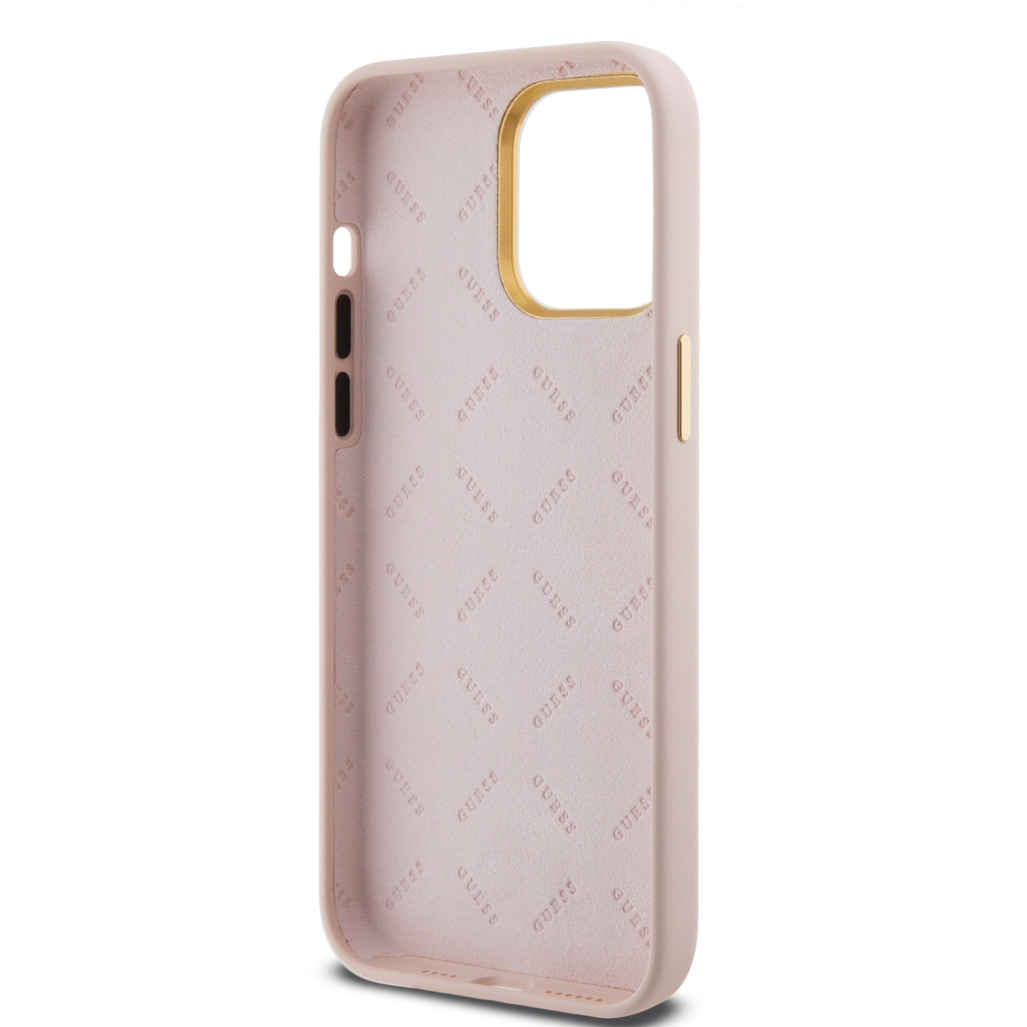 Guess “Vintage Script Gold Logo Collection” Σκληρή Θήκη προστασίας από σιλικόνη – Apple iPhone 15 Pro Max (Ροζ  – GUHCP15XSMBSLP)