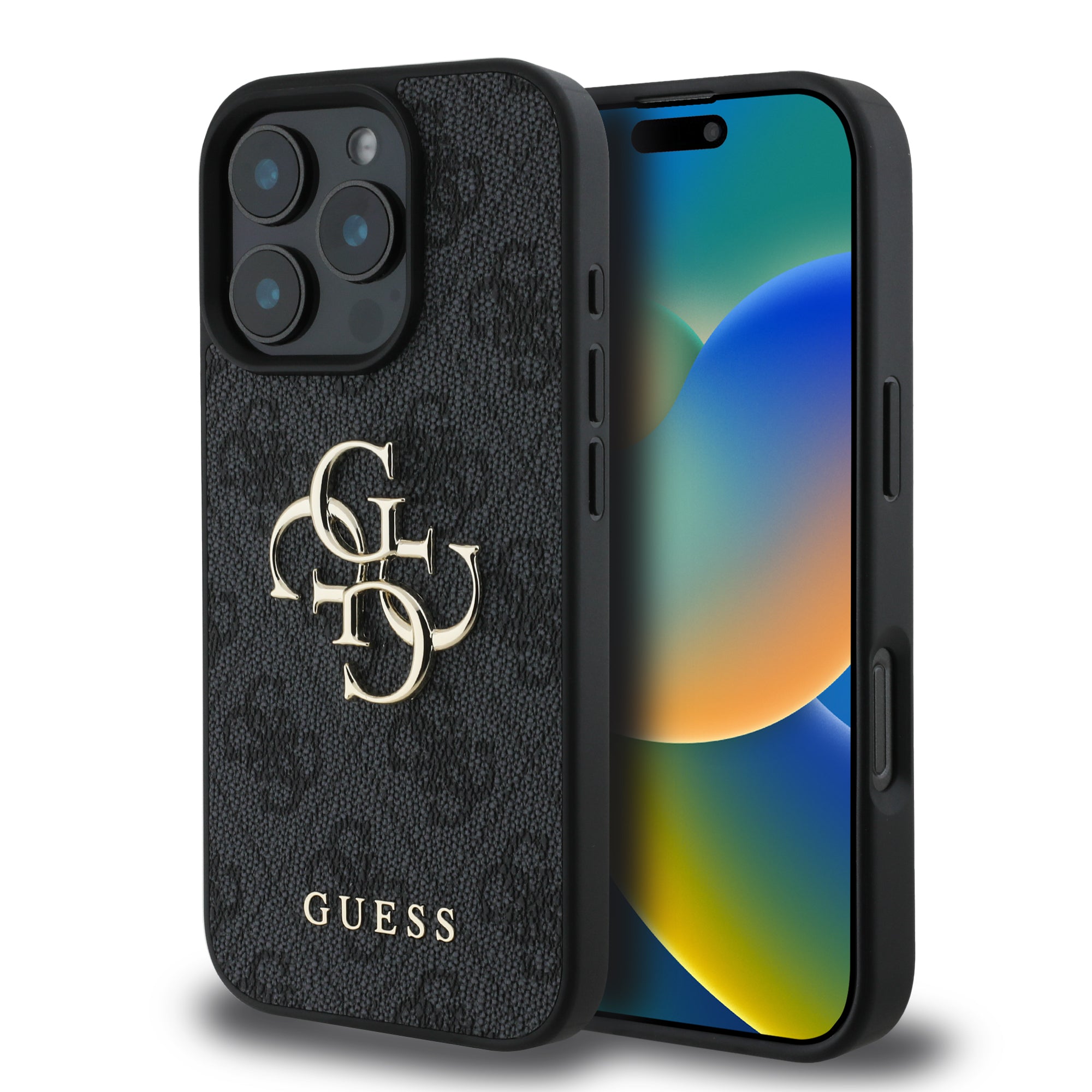 Guess “4g Logo Collection” Hard Case Pu Case Θήκη Προστασίας Απο Δερματινη – Iphone 16 Pro (μαυρο – Guhcp16l4gmggr) – PhoneBazaar