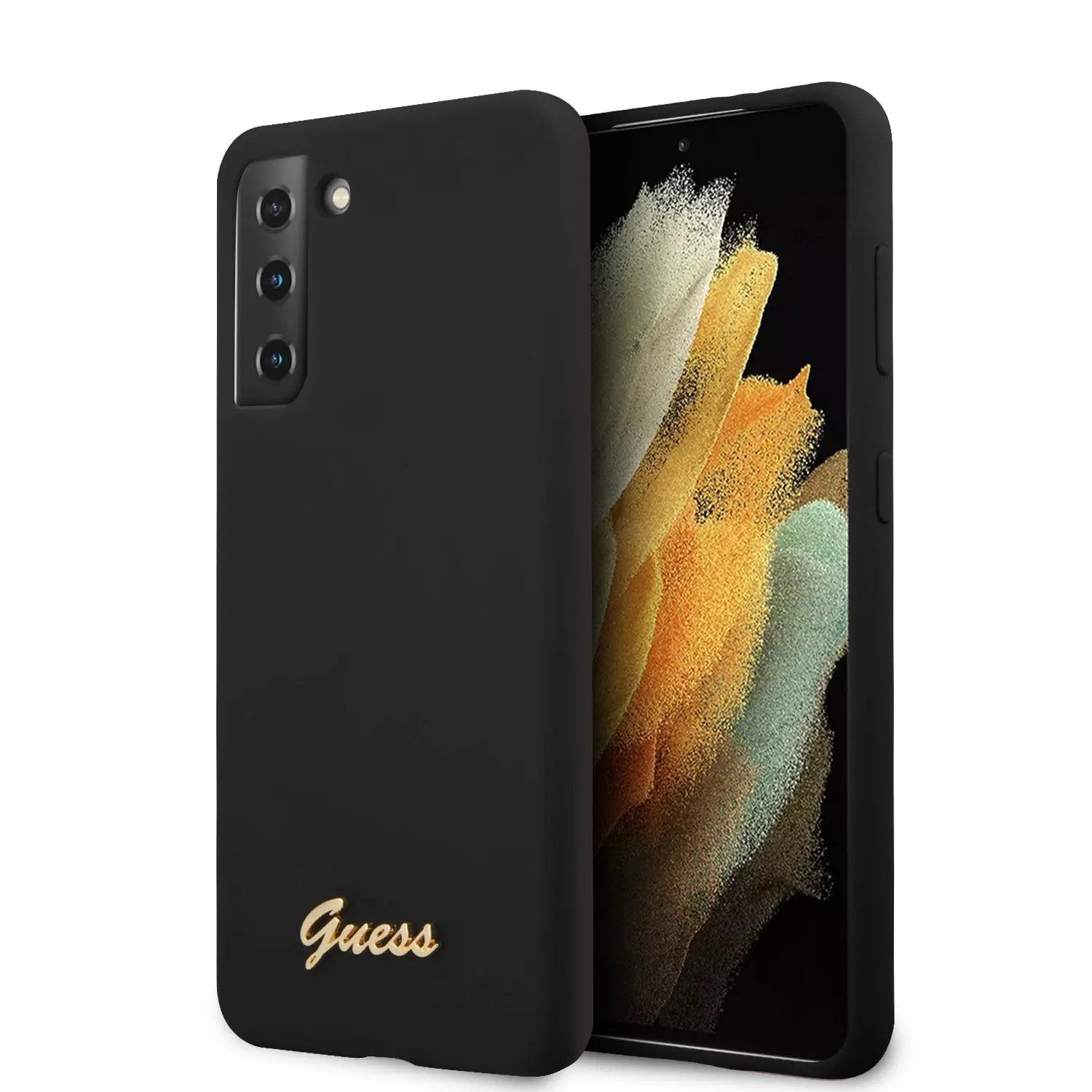 Guess "Vintage Script Logo Collection" Σκληρή Θήκη προστασίας από σιλικόνη – Samsung Galaxy S21 Plus (Μαύρο) – PhoneBazaar