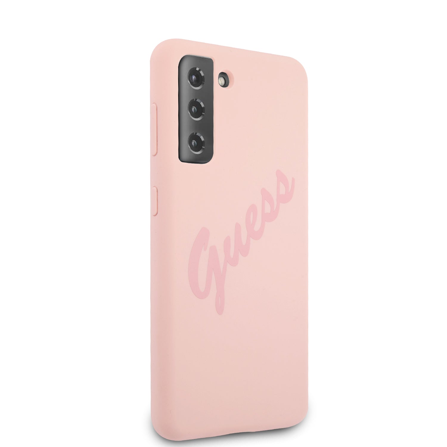 Guess "Vintage Script Logo Collection" Σκληρή Θήκη προστασίας από σιλικόνη – Samsung Galaxy S21 Plus (Ροζ)