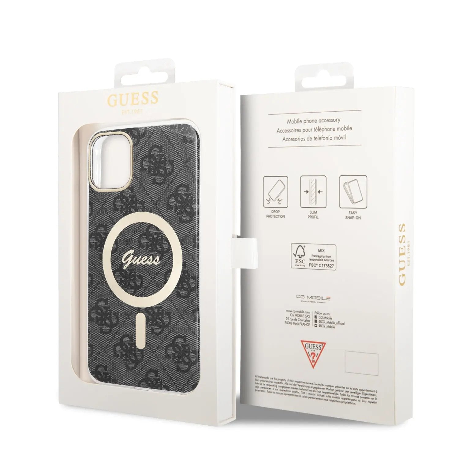 Guess “4g Logo Collection” Magsafe Hard Case Θήκη Προστασίας Απο Σκληρο Πλαστικο – Iphone 11 (μαυρο – Guhmn61h4stk) – PhoneBazaar