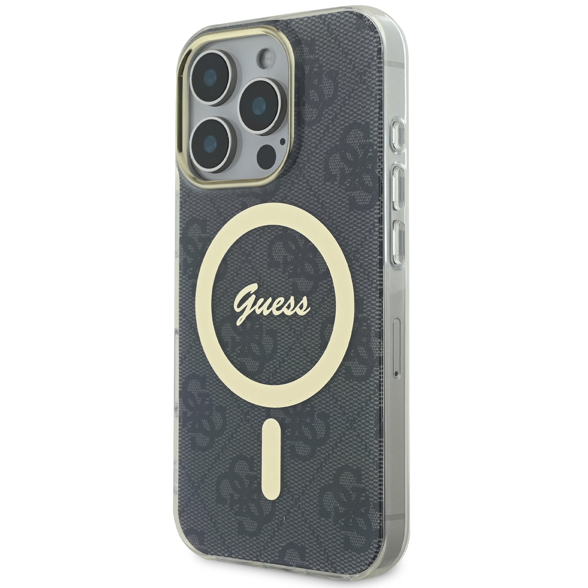 Guess Magsafe “4G Logο” Hard Case Ημιδιάφανη Θήκη προστασίας από σκληρό πλαστικό – iPhone 16 Pro (Διάφανο/Μαύρο – GUHMP16LH4STK)