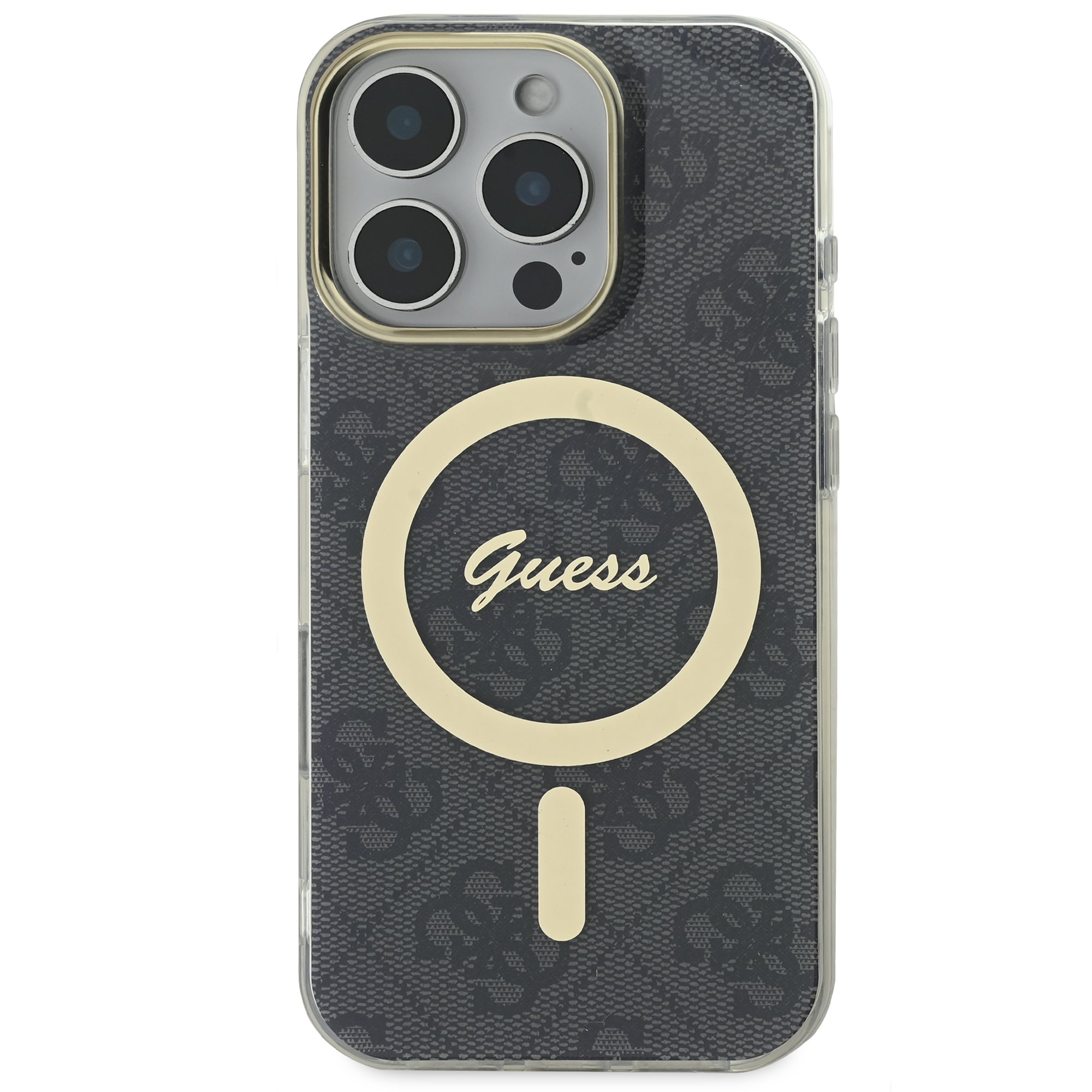 Guess Magsafe “4G Logο” Hard Case Ημιδιάφανη Θήκη προστασίας από σκληρό πλαστικό – iPhone 16 Pro (Διάφανο/Μαύρο – GUHMP16LH4STK)