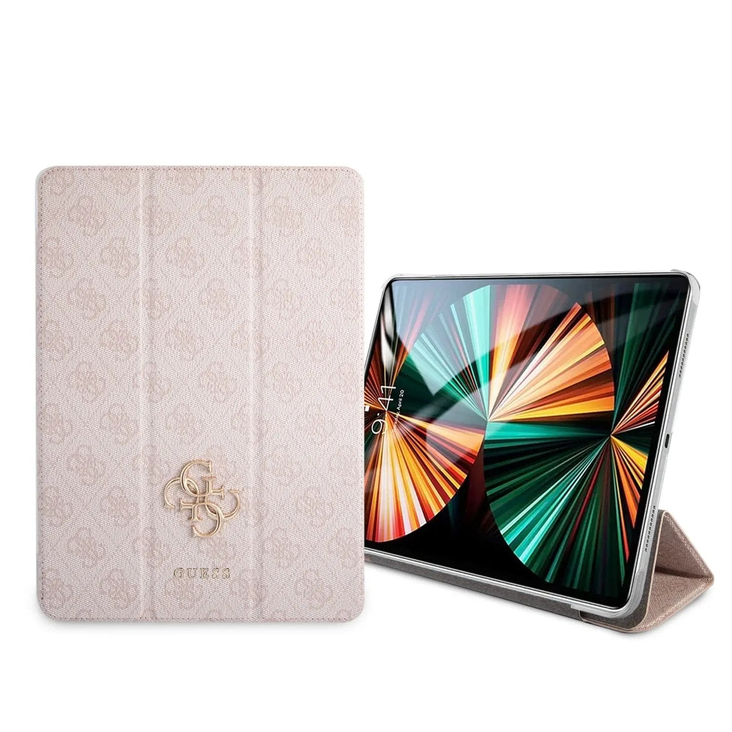 Guess 4G Logo Saffiano Collection Book Cover Θήκη κατάλληλη για Apple iPad Pro 2021 11" (Pink για GUIC11G4GFPI) – PhoneBazaar