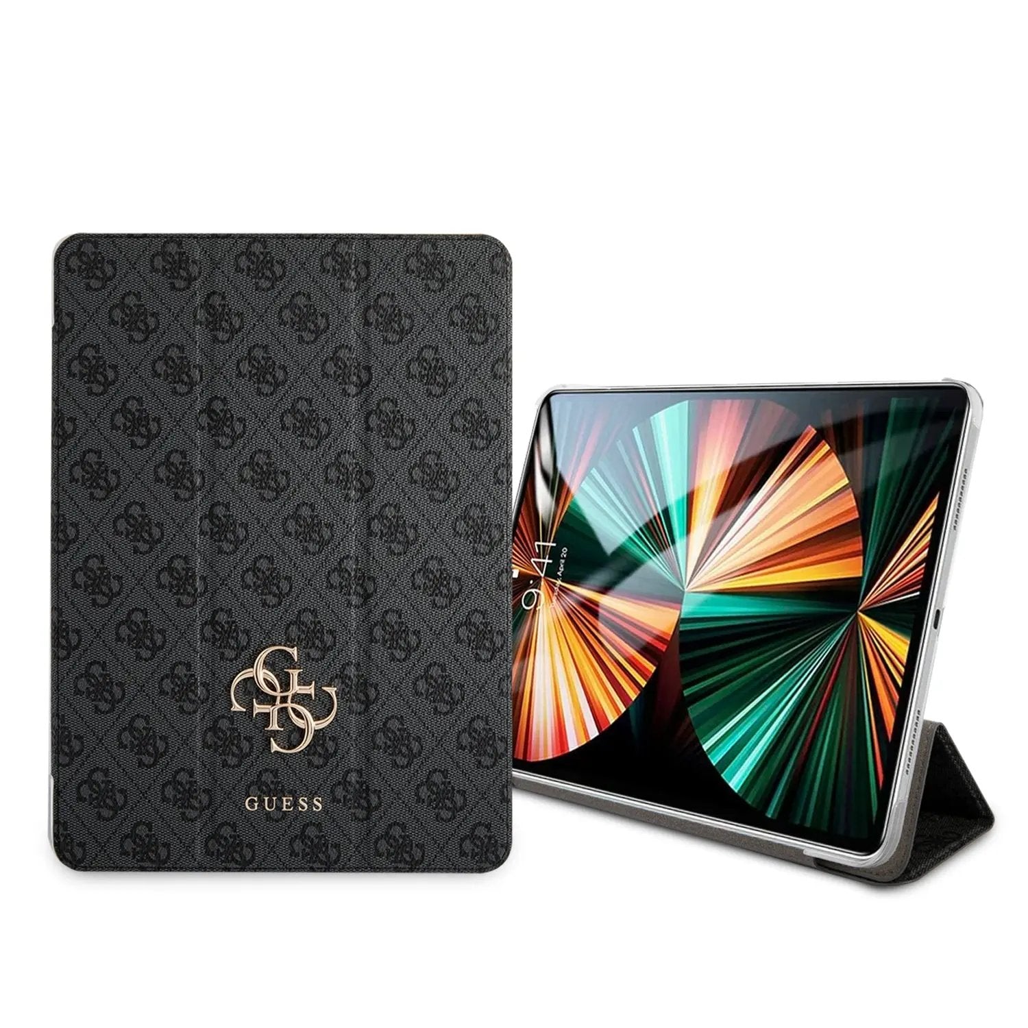 Guess 4G Logo Saffiano Collection Book Cover Θήκη κατάλληλη για Apple iPad Pro 2021 12,9" (Space Grey για GUIC12G4GFGR) – PhoneBazaar