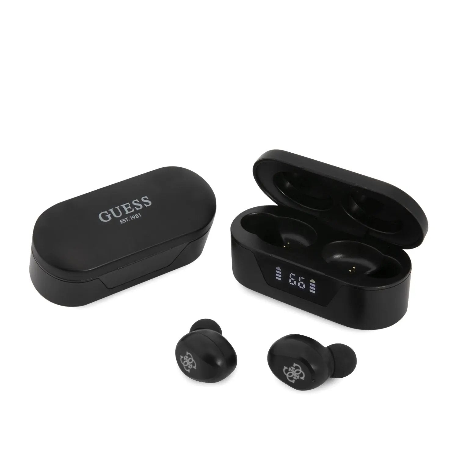 Guess Bluetooth Stereo Headset 5.0 True Wireless Ασύρματα Ακουστικά & θήκη φόρτισης (Μαύρα για GUTWST31EK) – PhoneBazaar