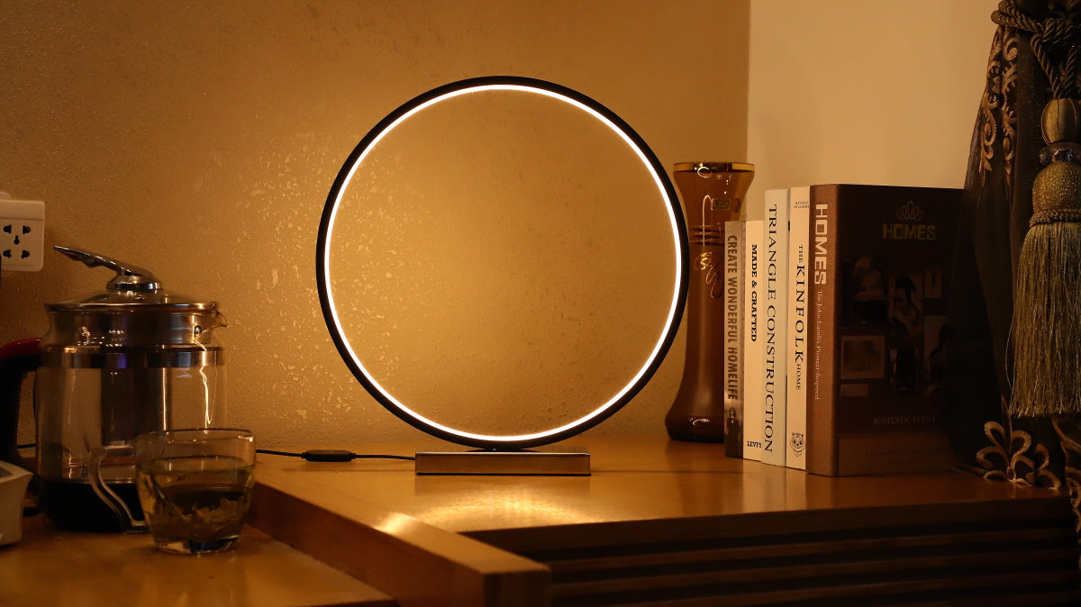 Designnest Round Table Lamp |Heng| Σφαιρική διακοσμητική λάμπα διαμέτρου 35 εκατοστών με ροοστάτη (Μαύρο)