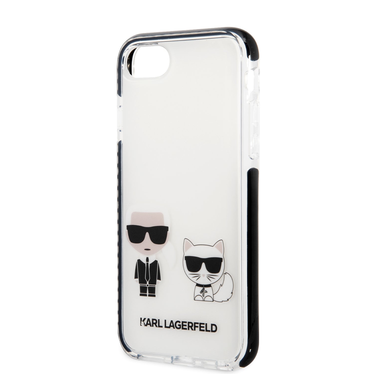 Karl Lagerfeld Ikonik Case “Karl & Choupette” Θήκη προστασίας από σκληρό πλαστικό – iPhone 7/8/SE (Λευκό – KLHCI8TPEKCW)