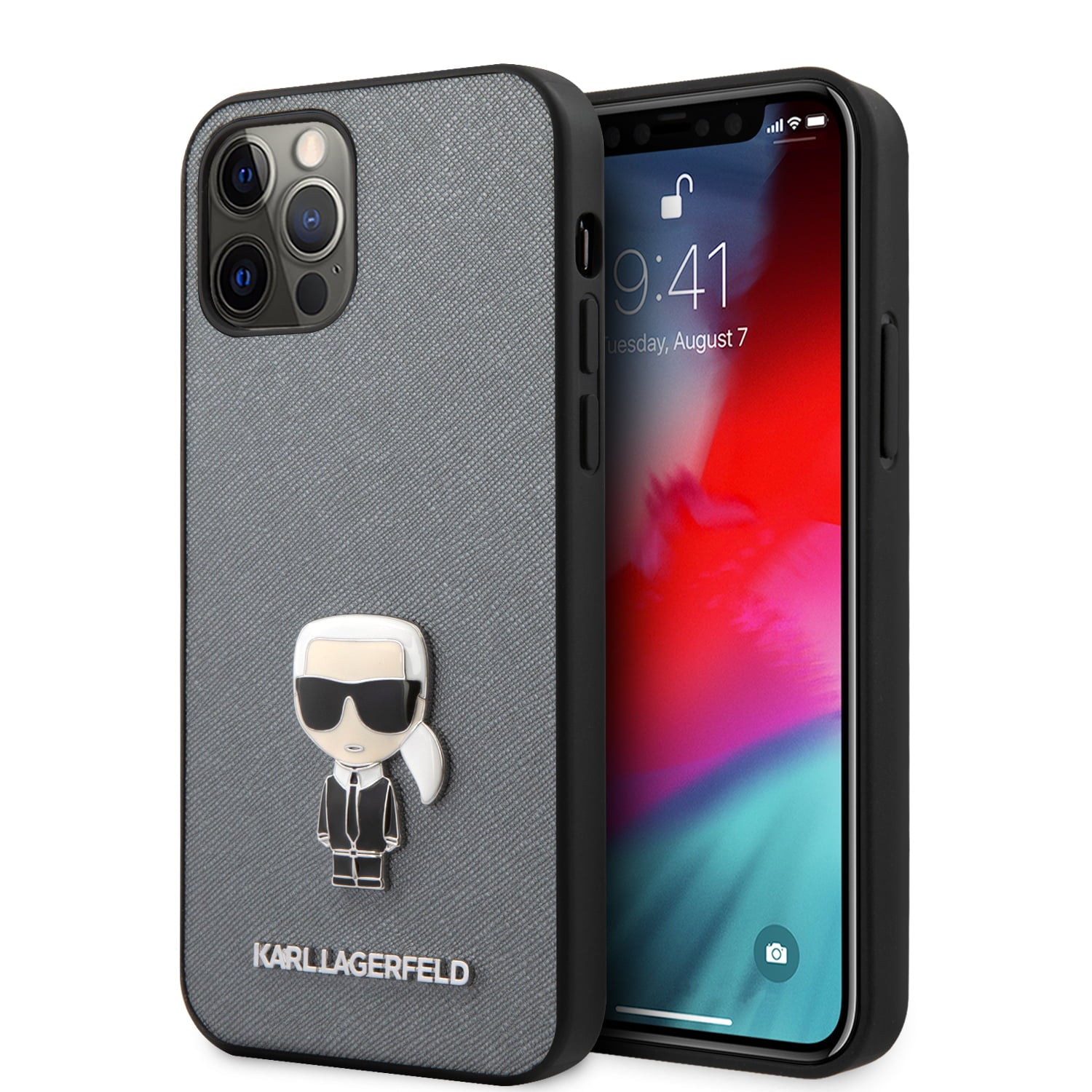 Karl Lagerfeld Ikonik Saffiano Hard Case Θήκη Προστασίας Απο Δερματινη – Iphone 12 Pro Max (ασημι – Klhcp12likmssl) – PhoneBazaar