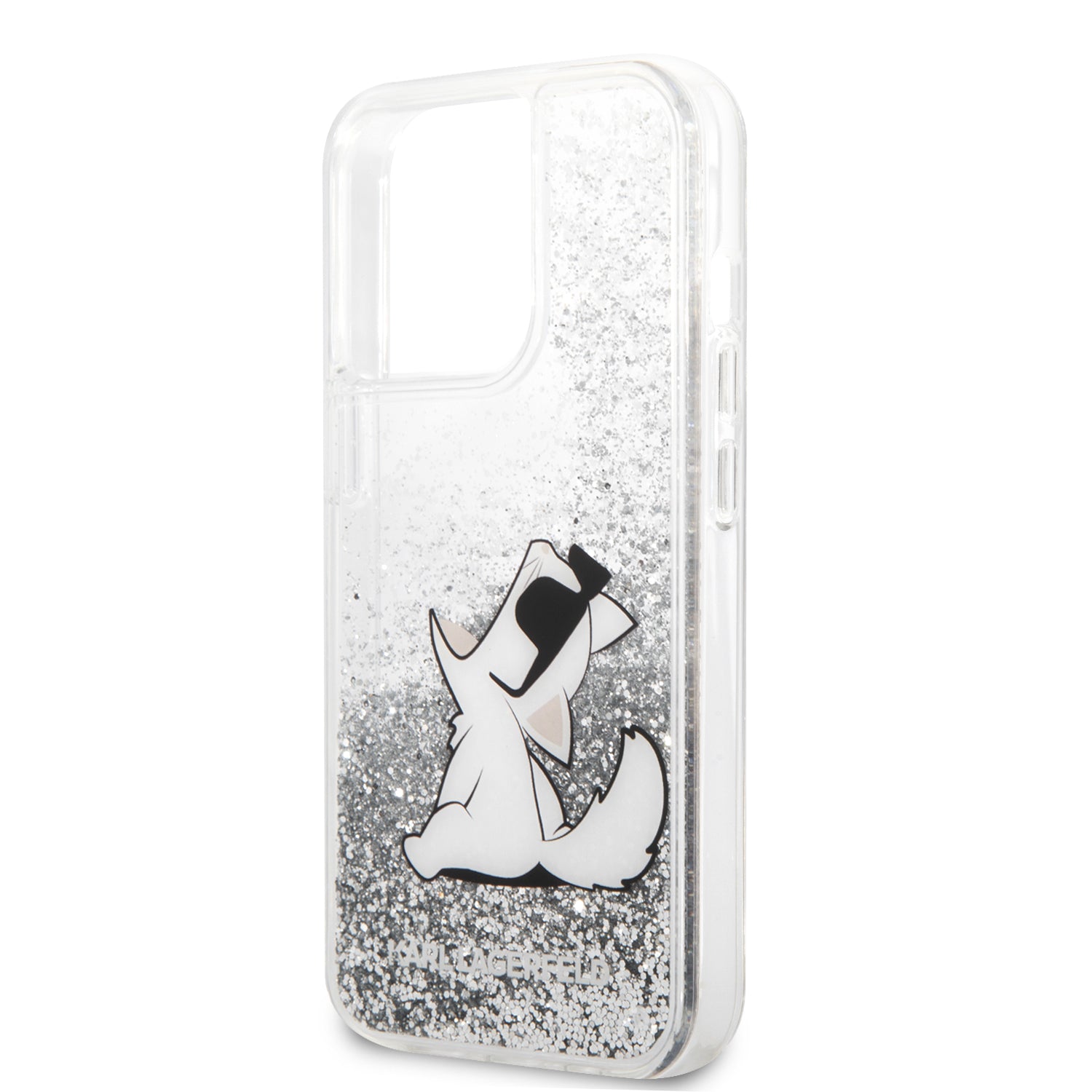 Karl Lagerfeld "Choupette Fun" Hard Case Θήκη προστασίας από σιλικόνη – iPhone 13 Pro (Clear/Glitter Silver)
