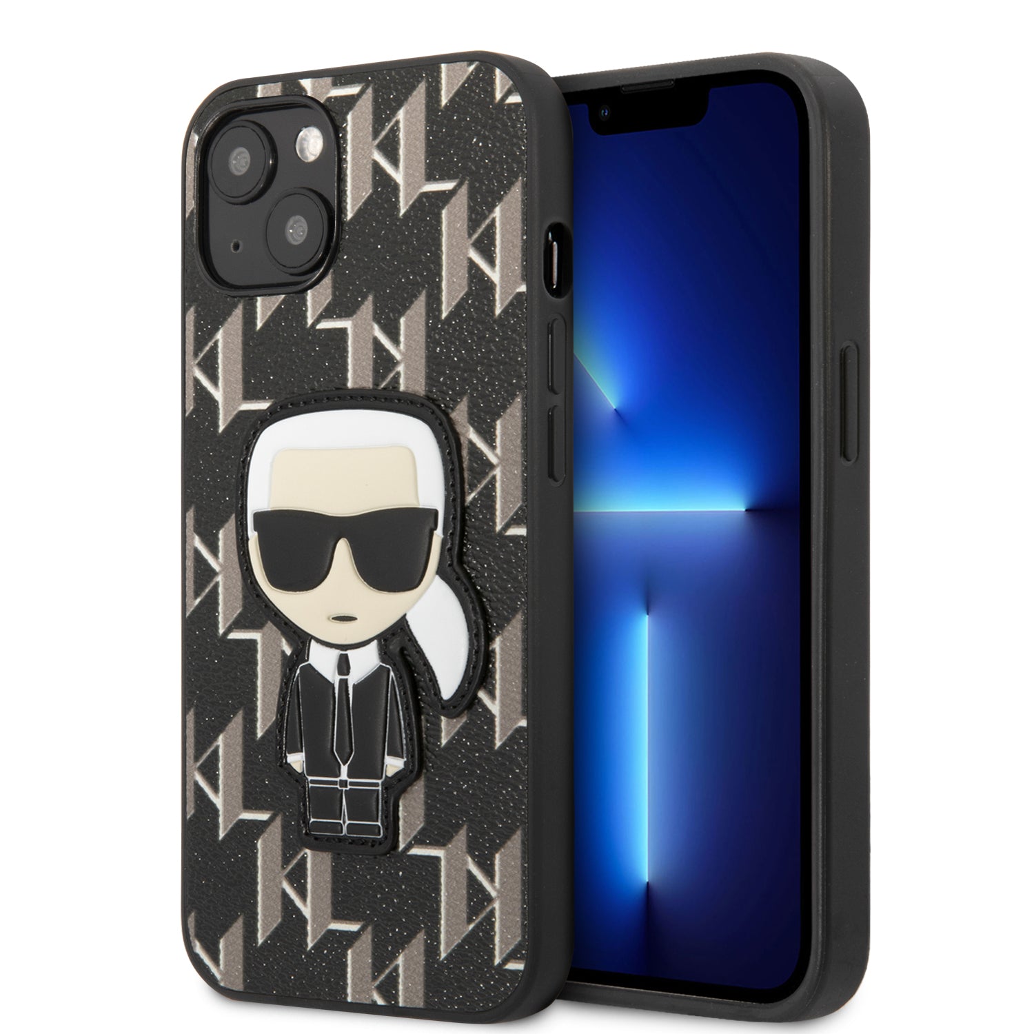 Karl Lagerfeld Monogram Ikonik Patch Case Θήκη προστασίας από δερματίνη – iPhone 13 (Μαύρο – KLHCP13MPMNIKBK) – PhoneBazaar